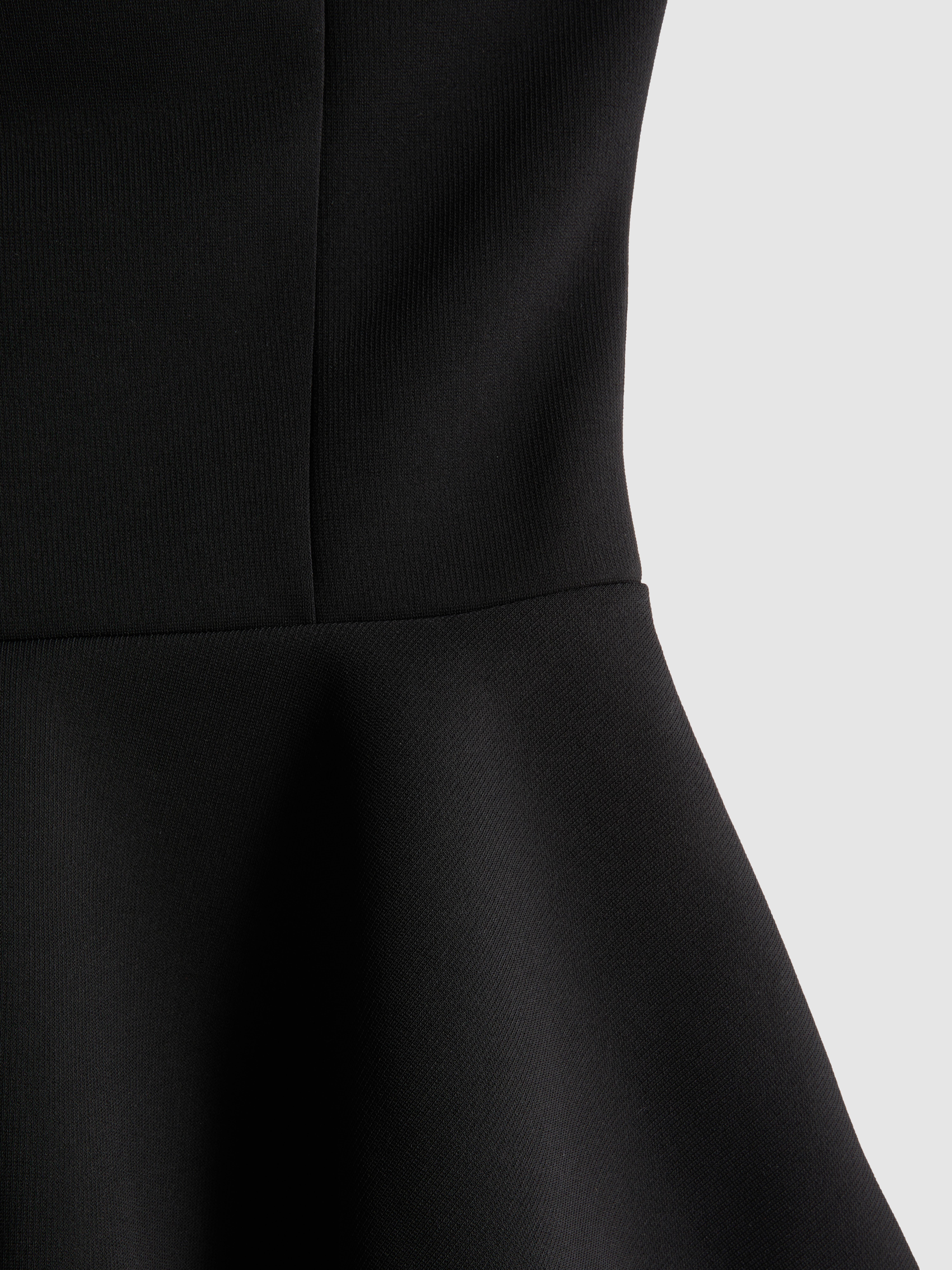 Women's Black Peplum Hem Bandeau Top