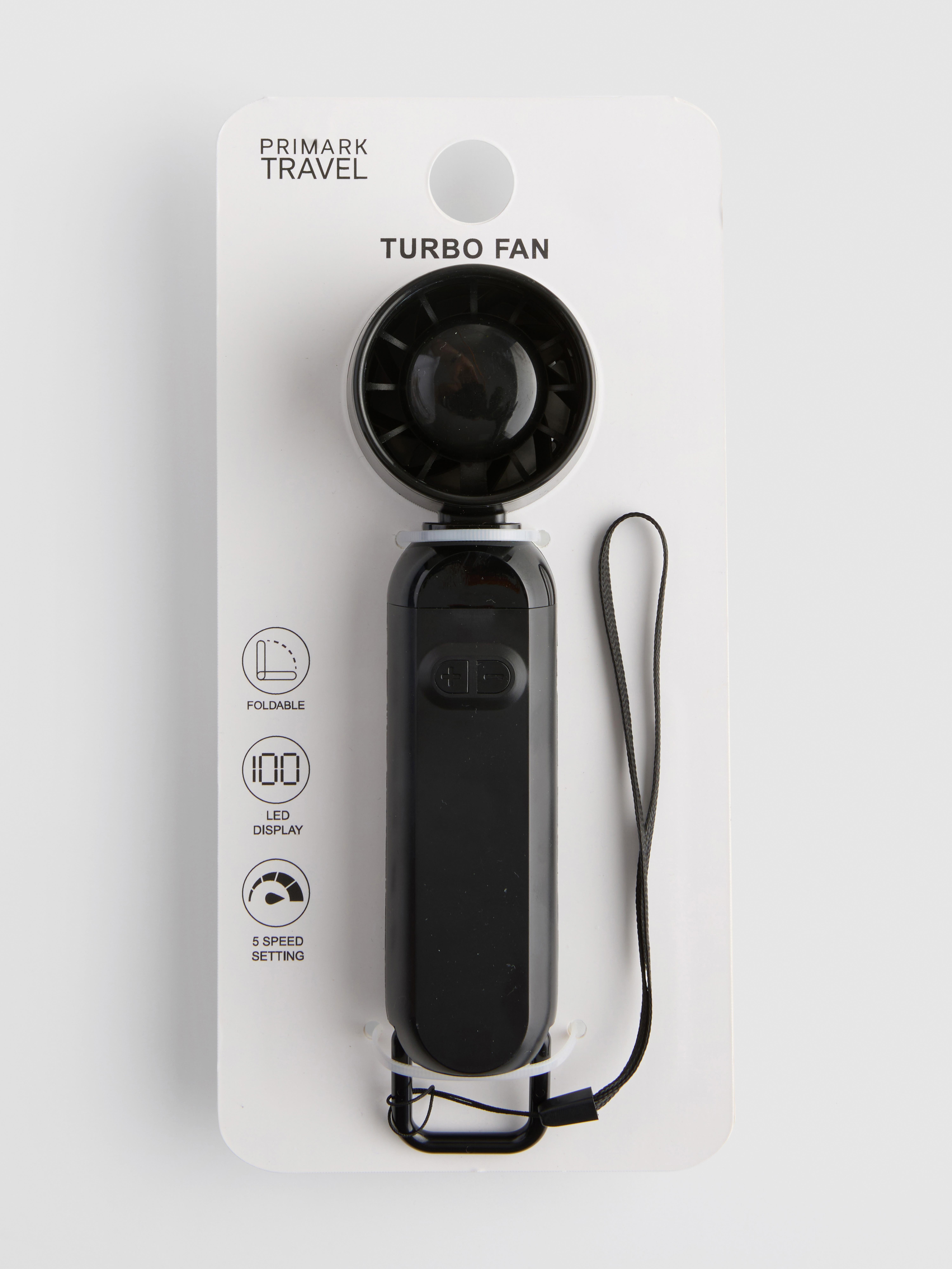 Reise-Handventilator mit Turbofunktion