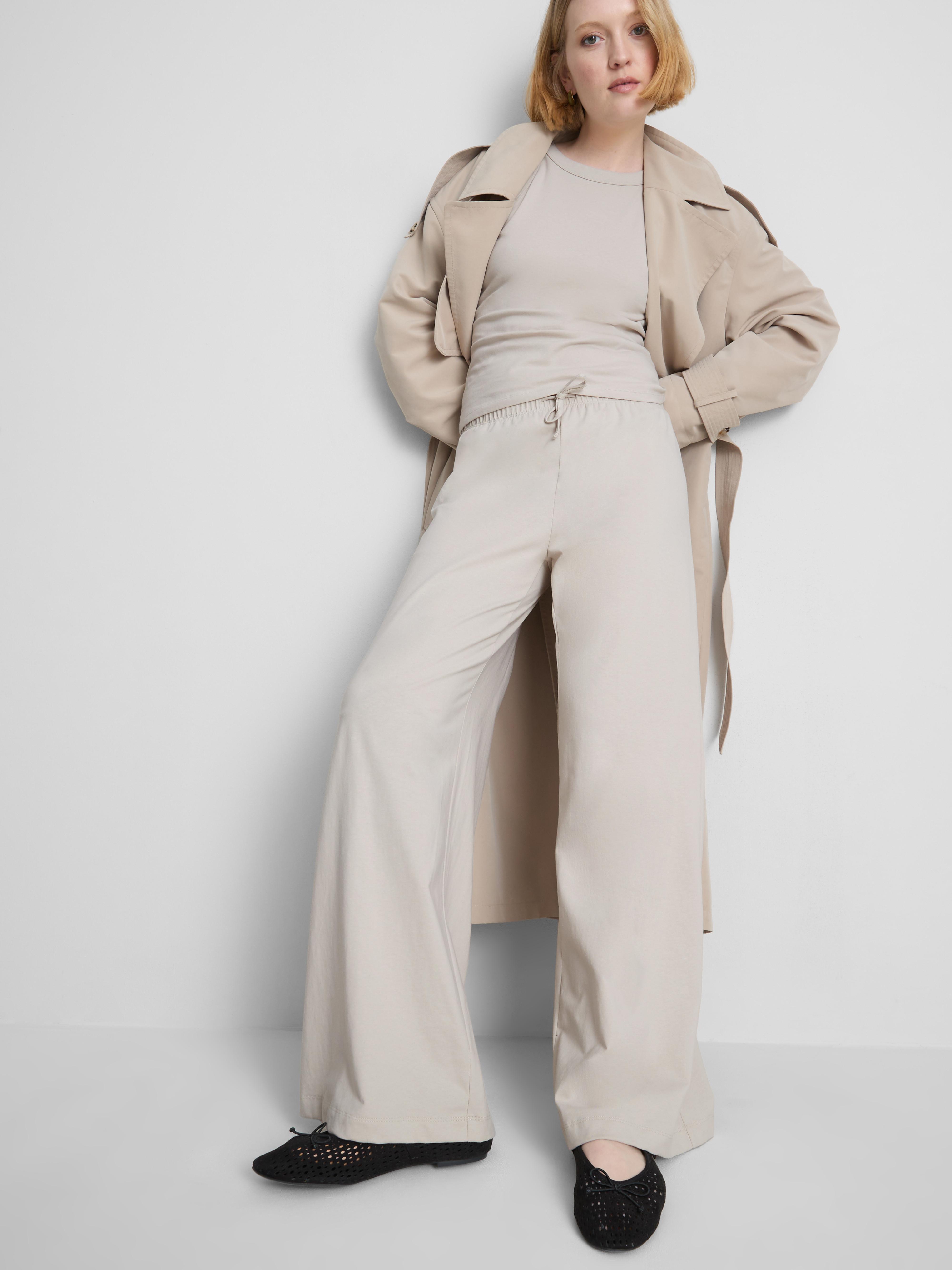 Cotton Casual Wide-Leg Joggers