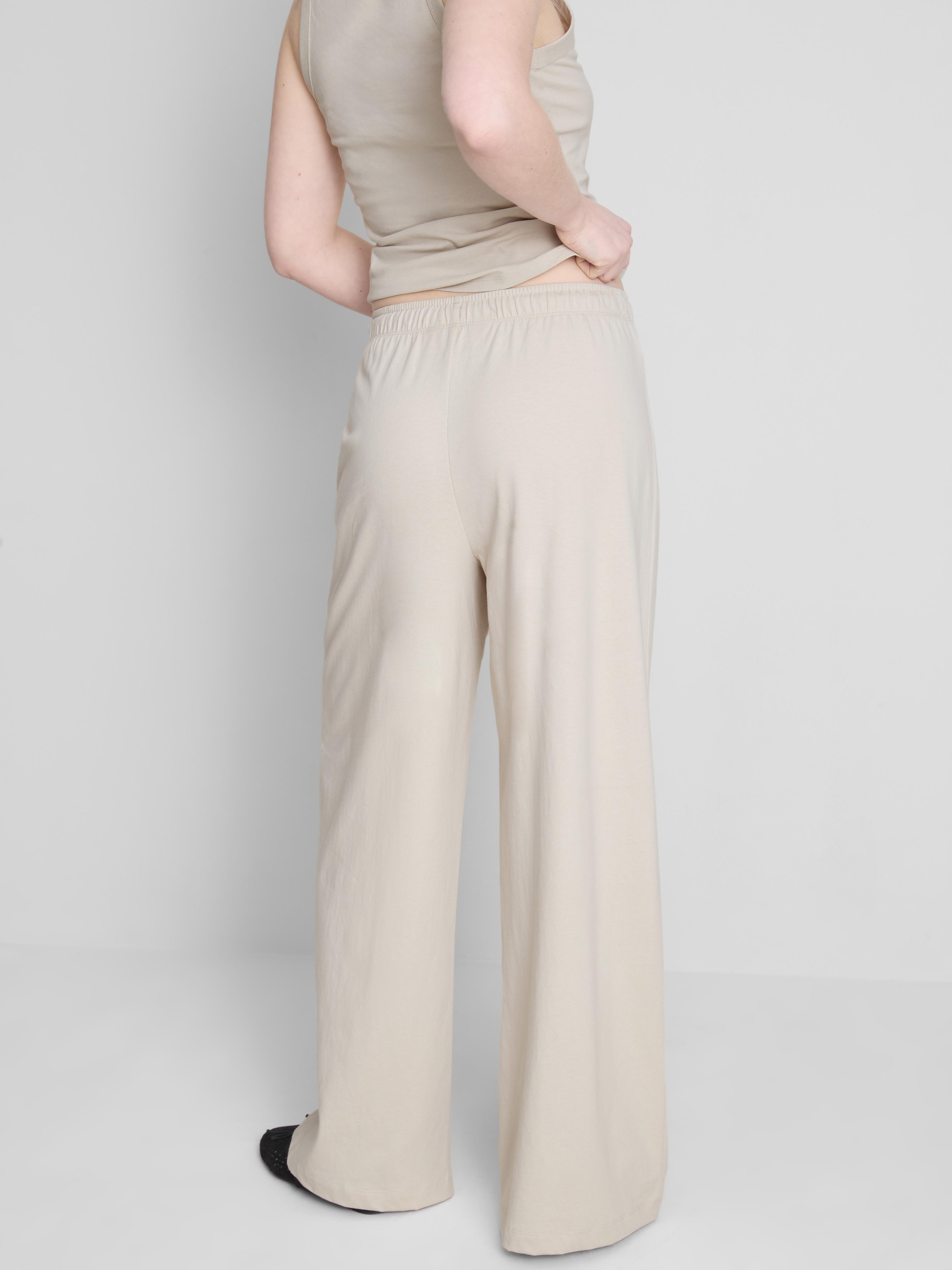 Cotton Casual Wide-Leg Joggers