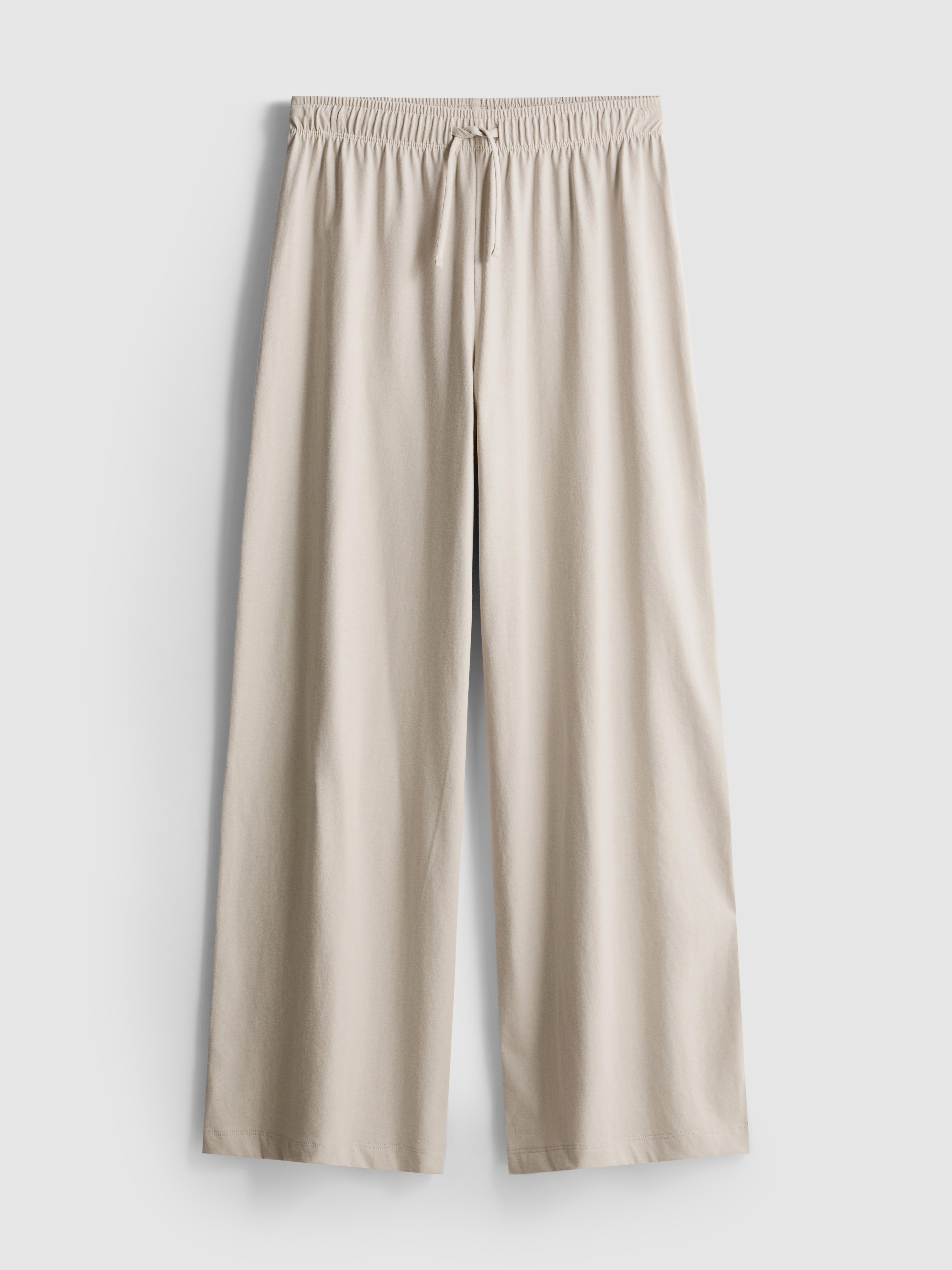 Cotton Casual Wide-Leg Joggers