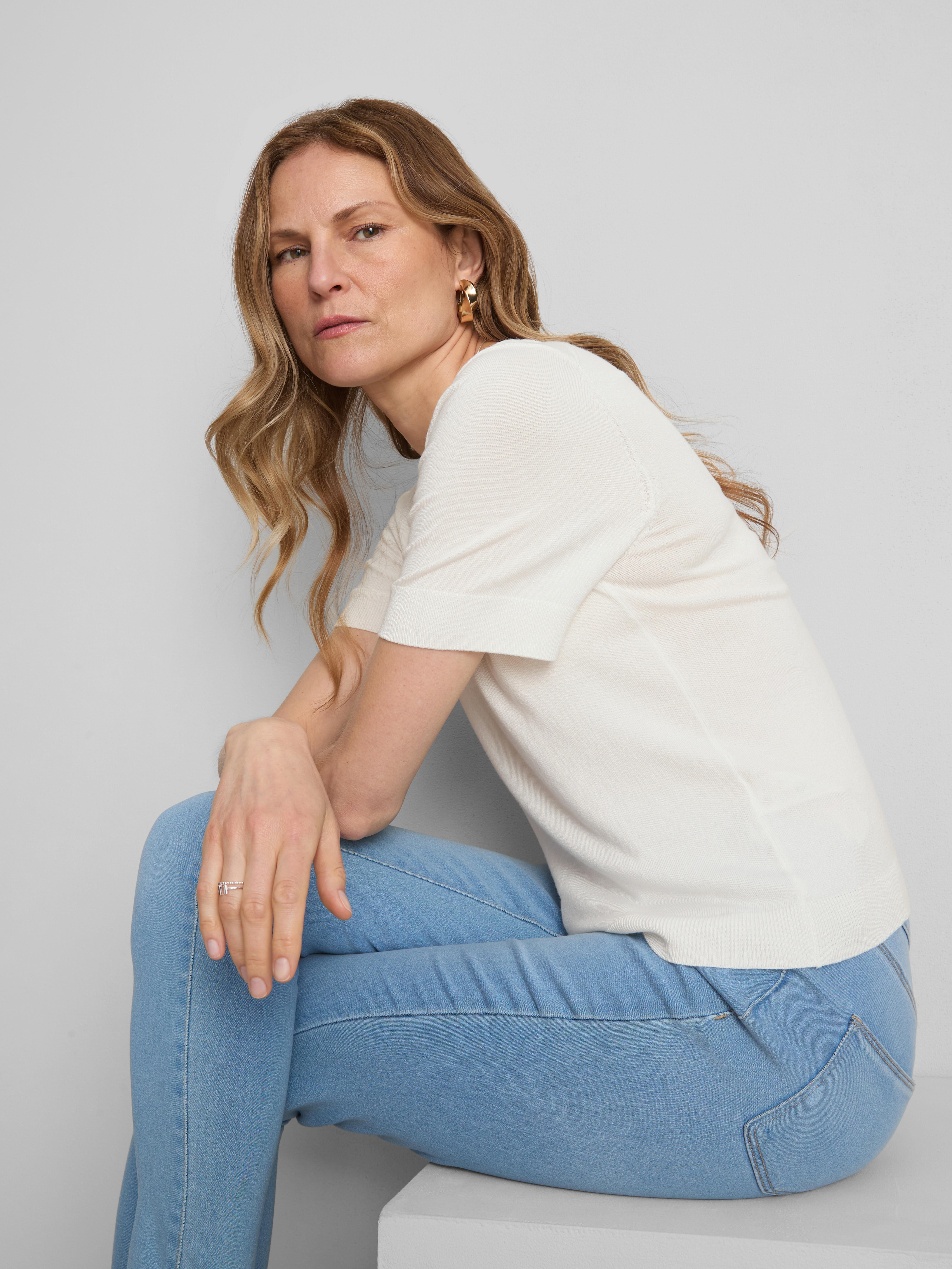 Compact Knit Short-Sleeve Tee