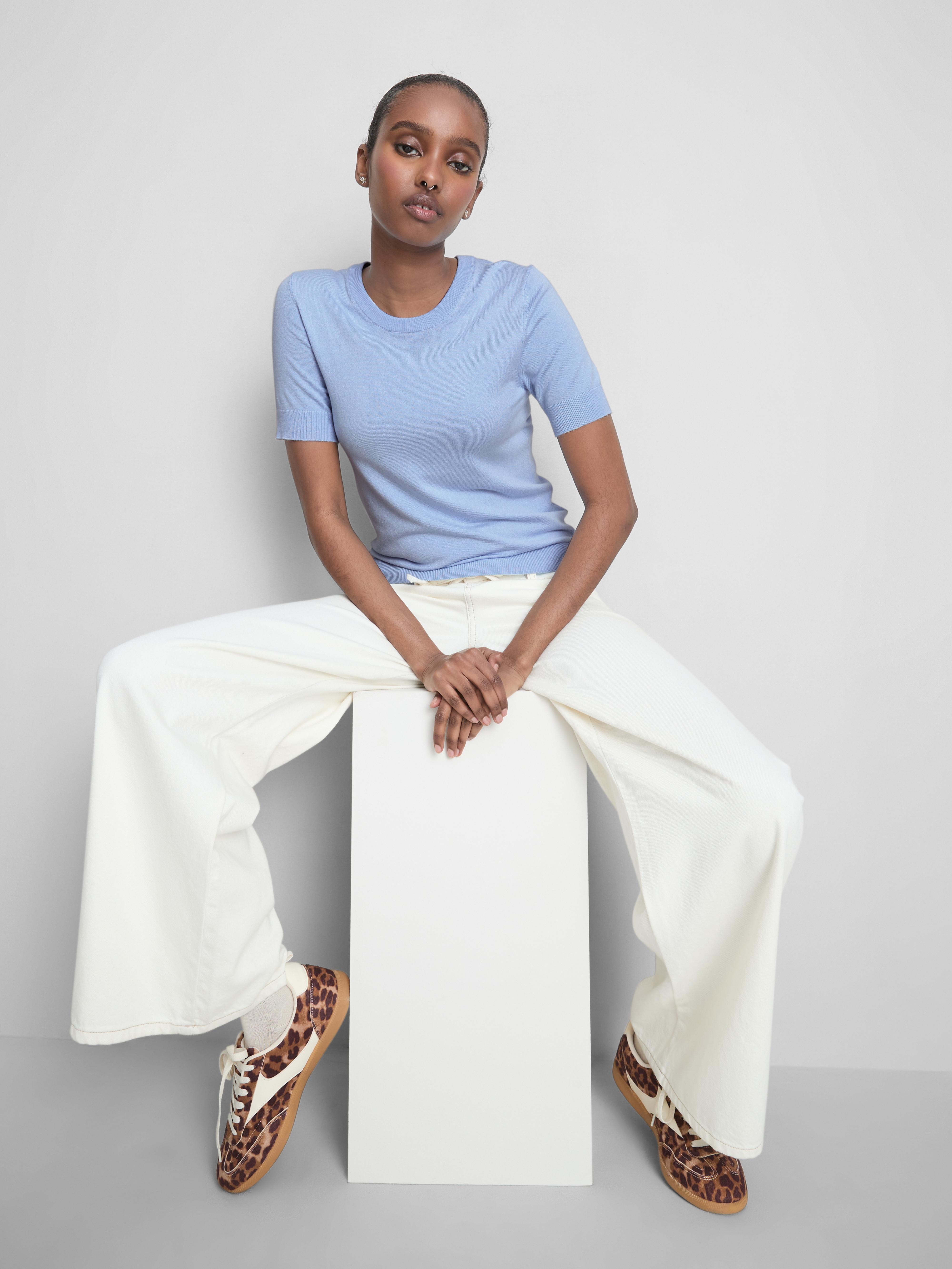 Compact Knit Short-Sleeve Tee