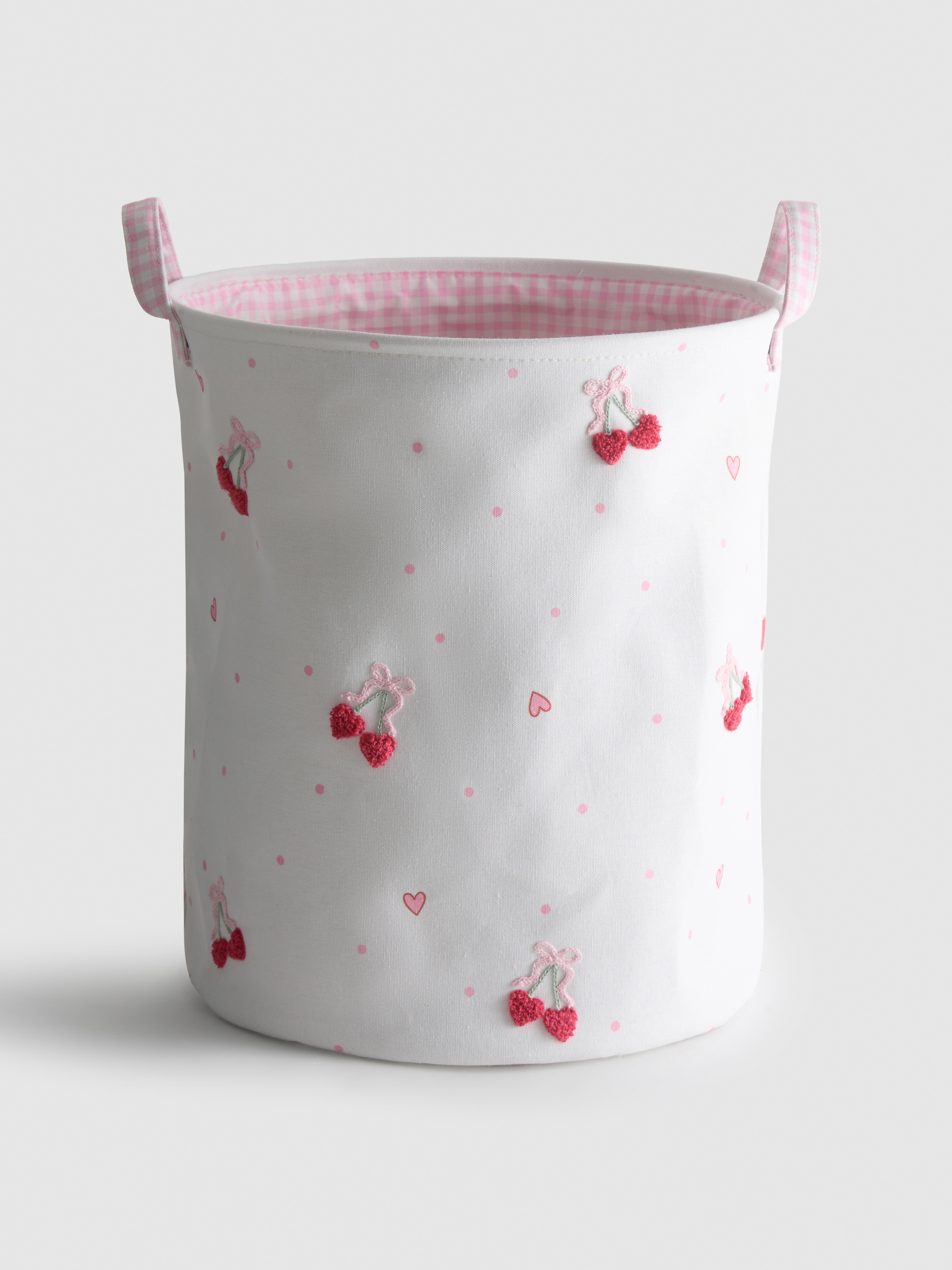 Tufted Cherry laundry Basket