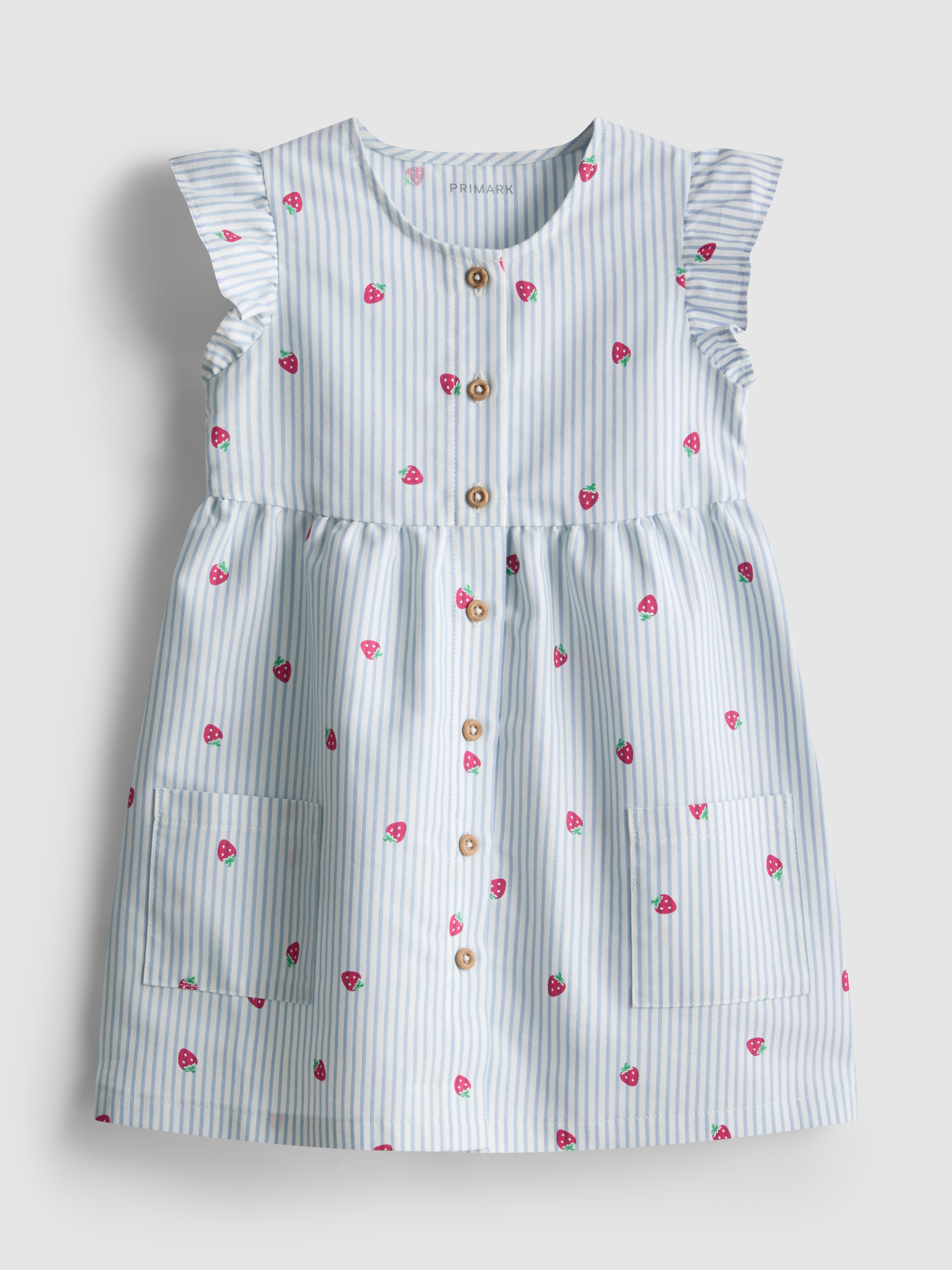 0-36 meses | Vestido a rayas con volantes y vuelo