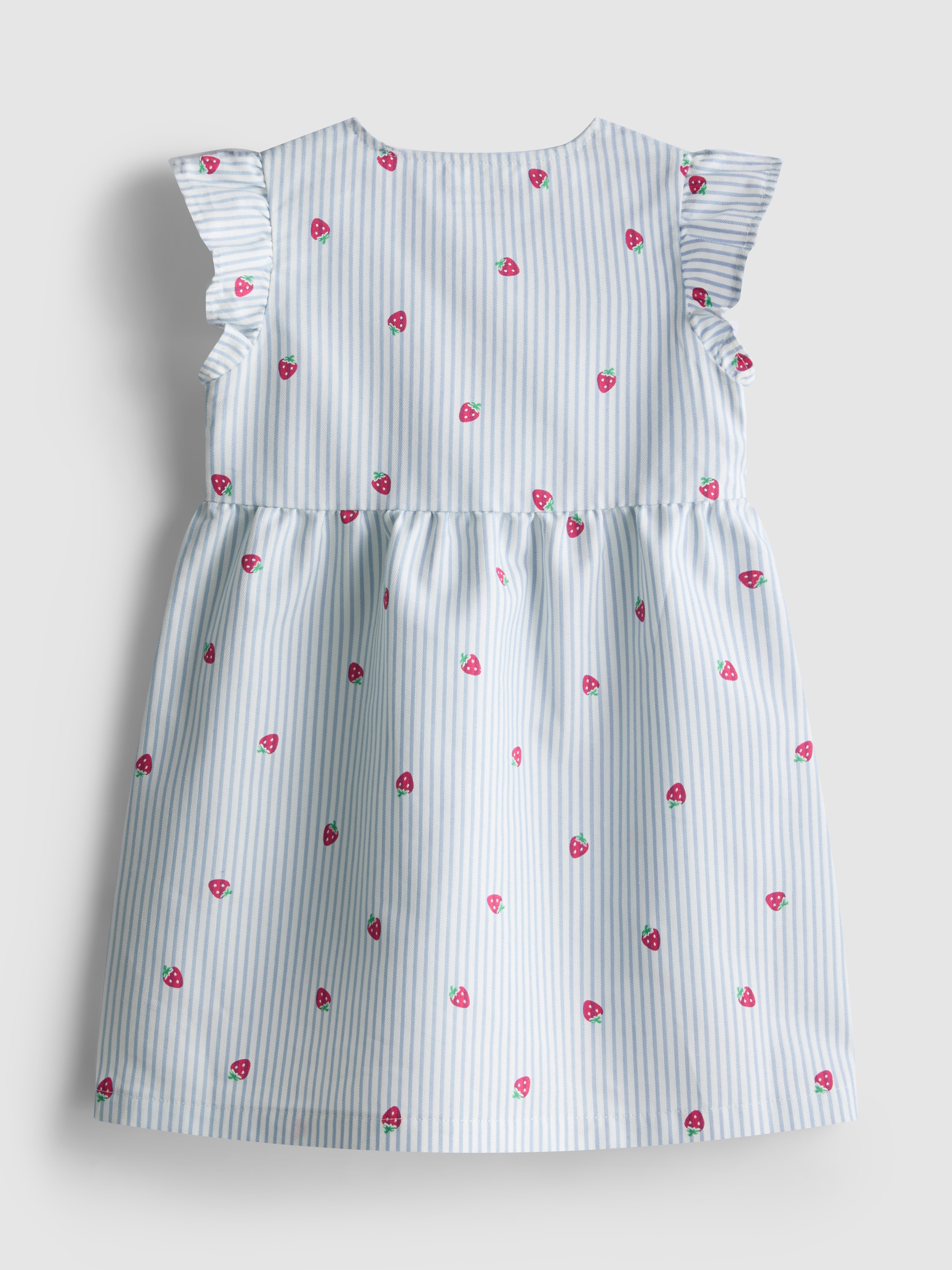 0-36mths | Stripe Ruffle Smock Dress