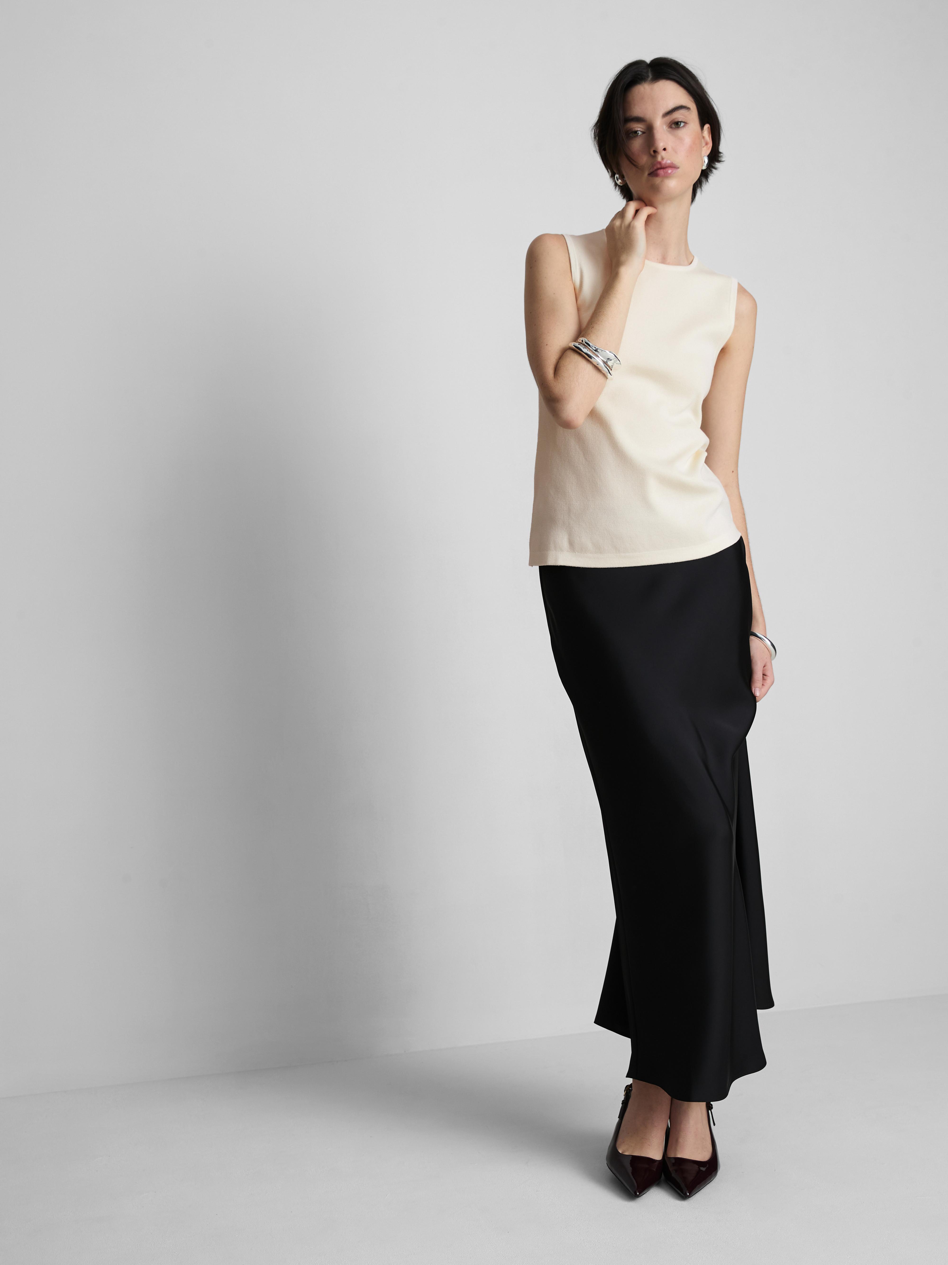 Gilet lungo lavorato a maglia