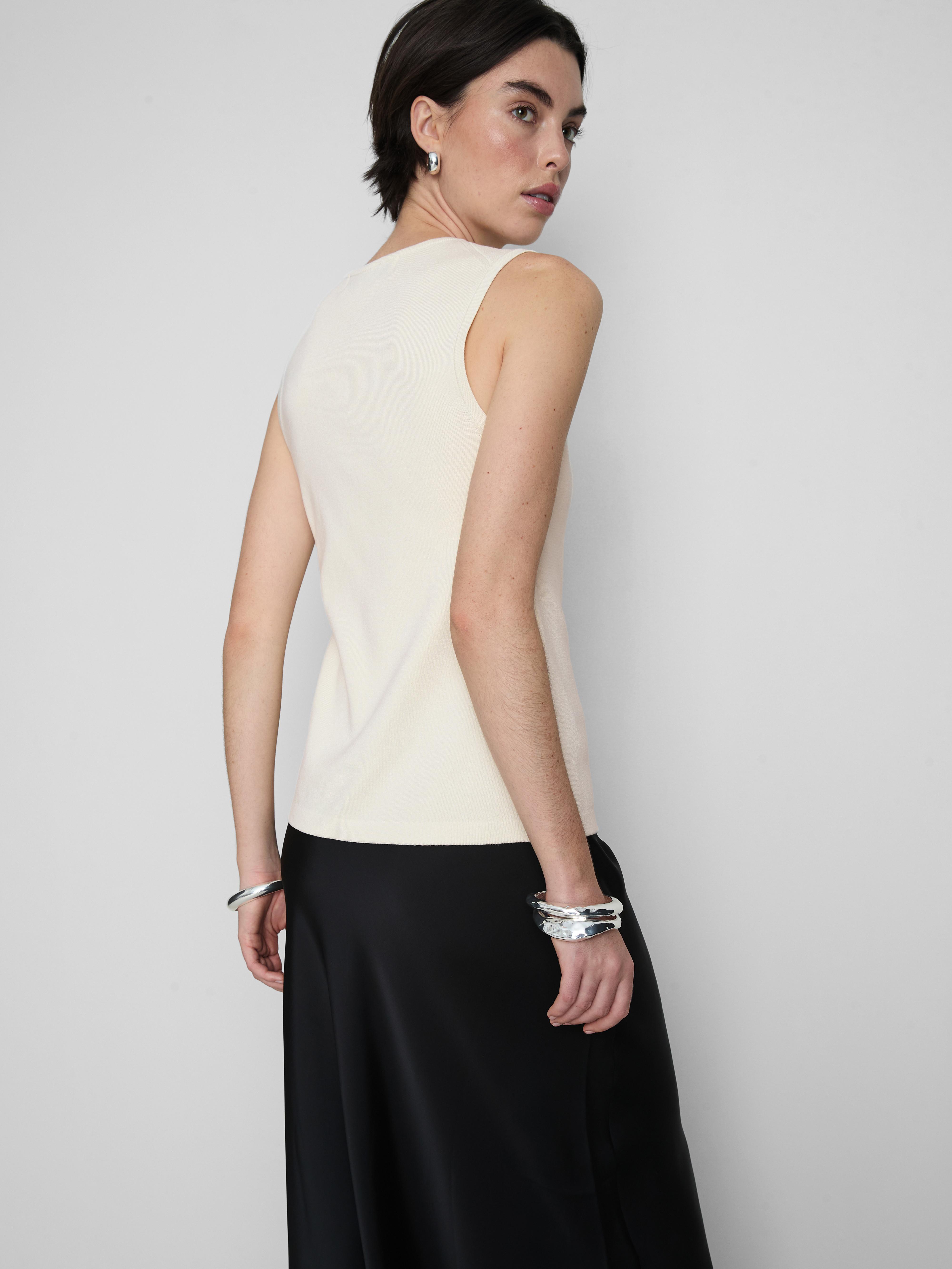 Gilet lungo lavorato a maglia