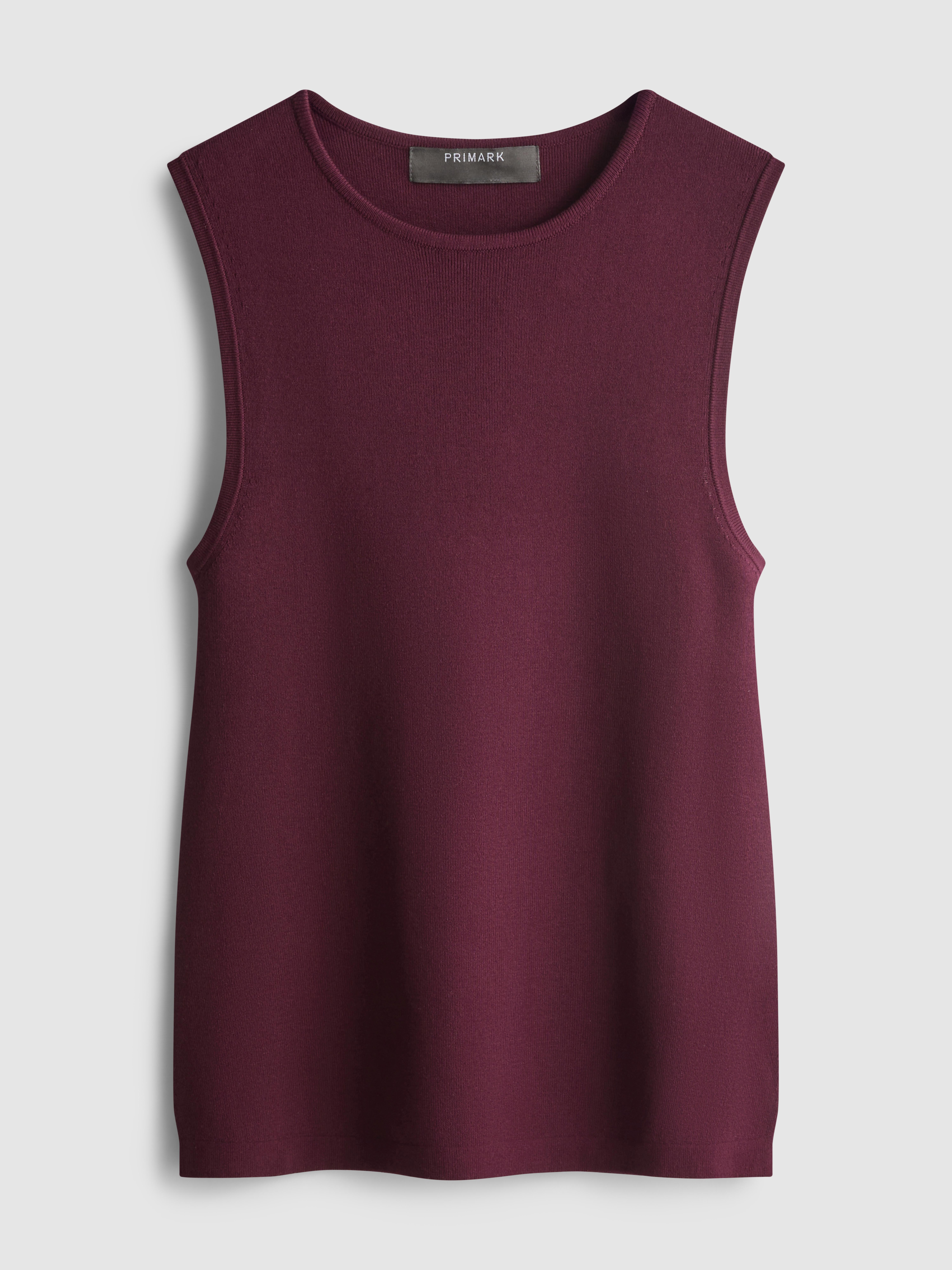 Dolga pletena majica brez rokavov