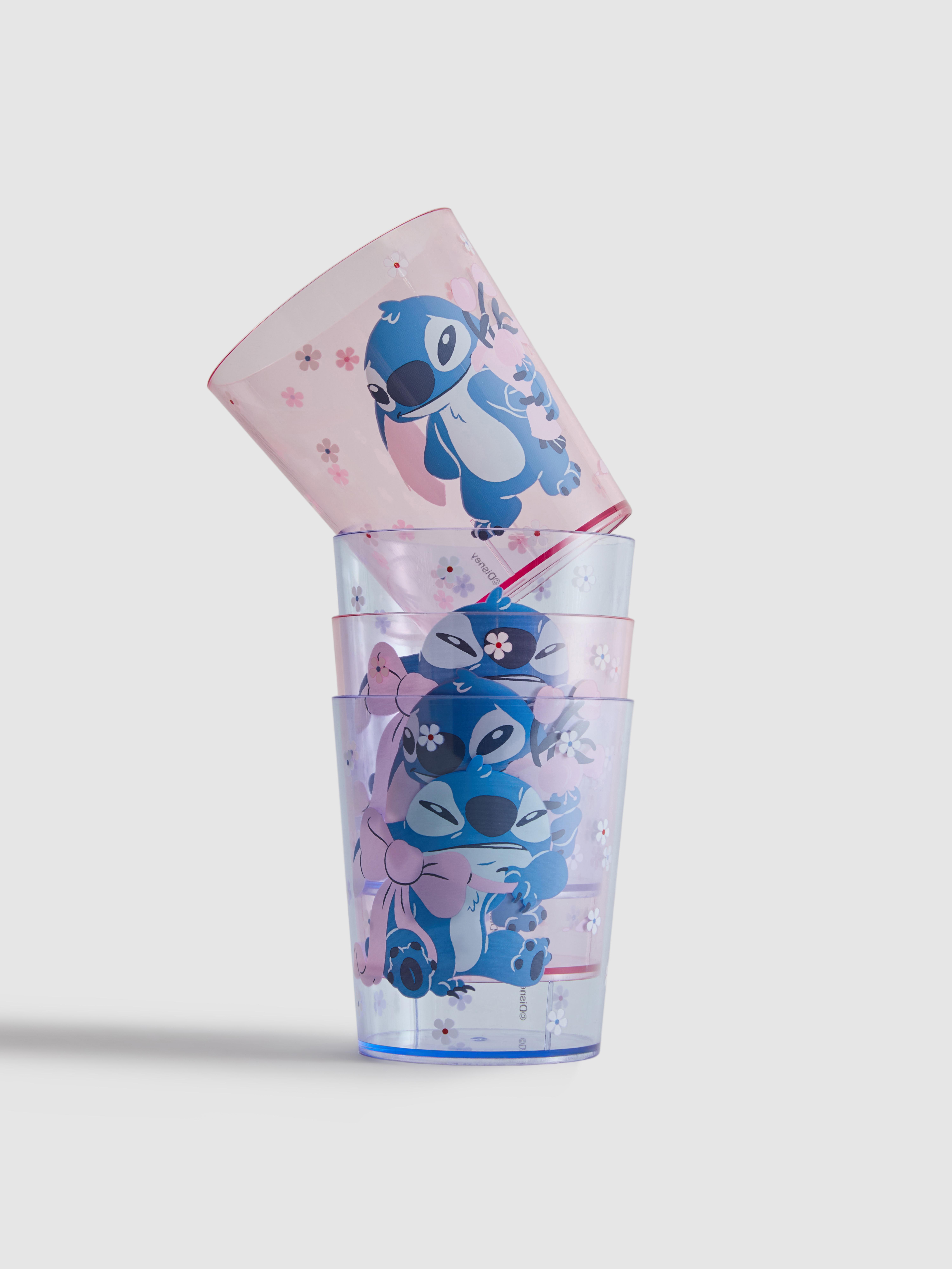 4 pahare din plastic Stitch de la Disney