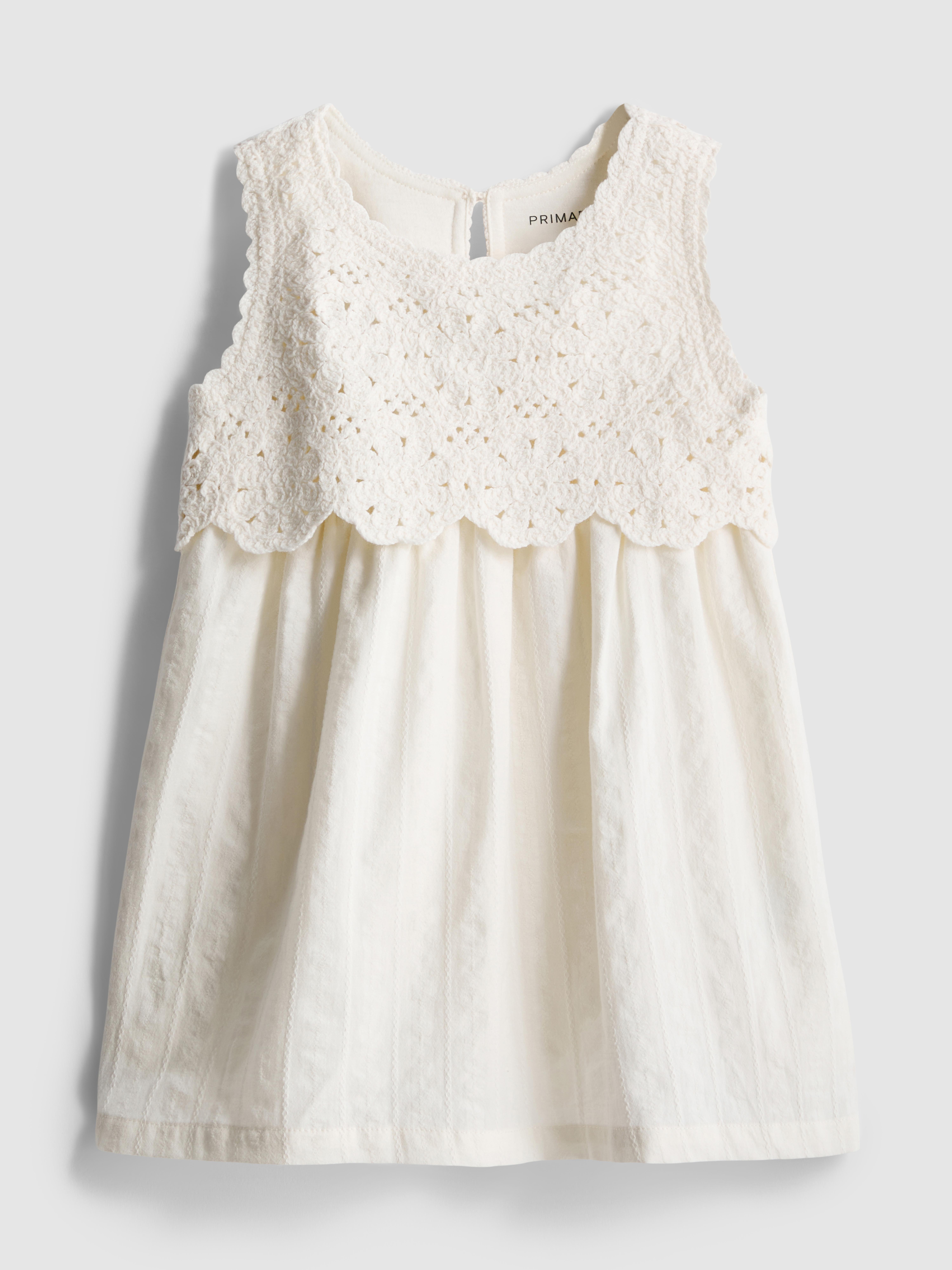 0-36mths | Crochet Sleeveless Smock Dress