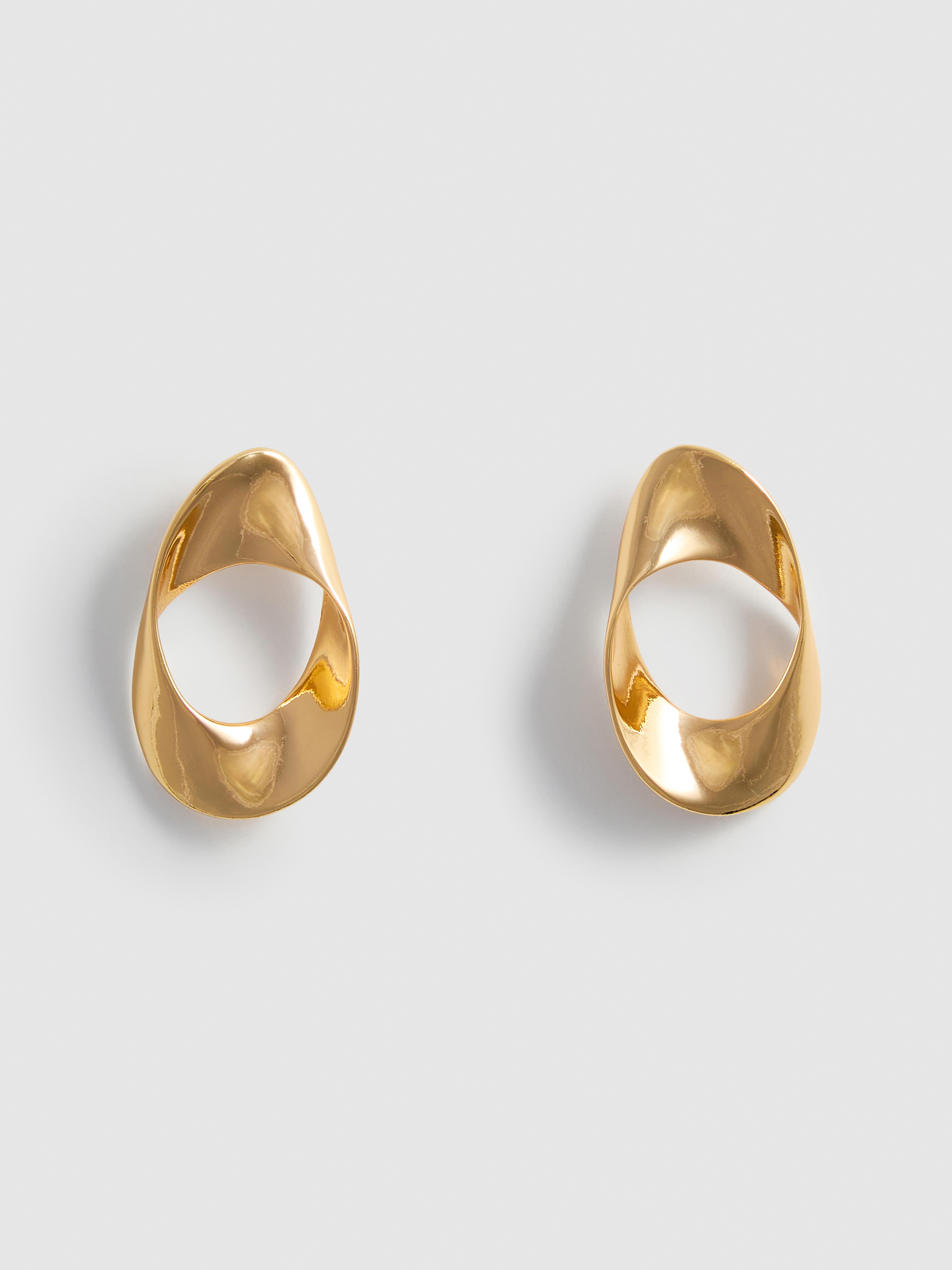 Veliki ovalni neviseči uhani