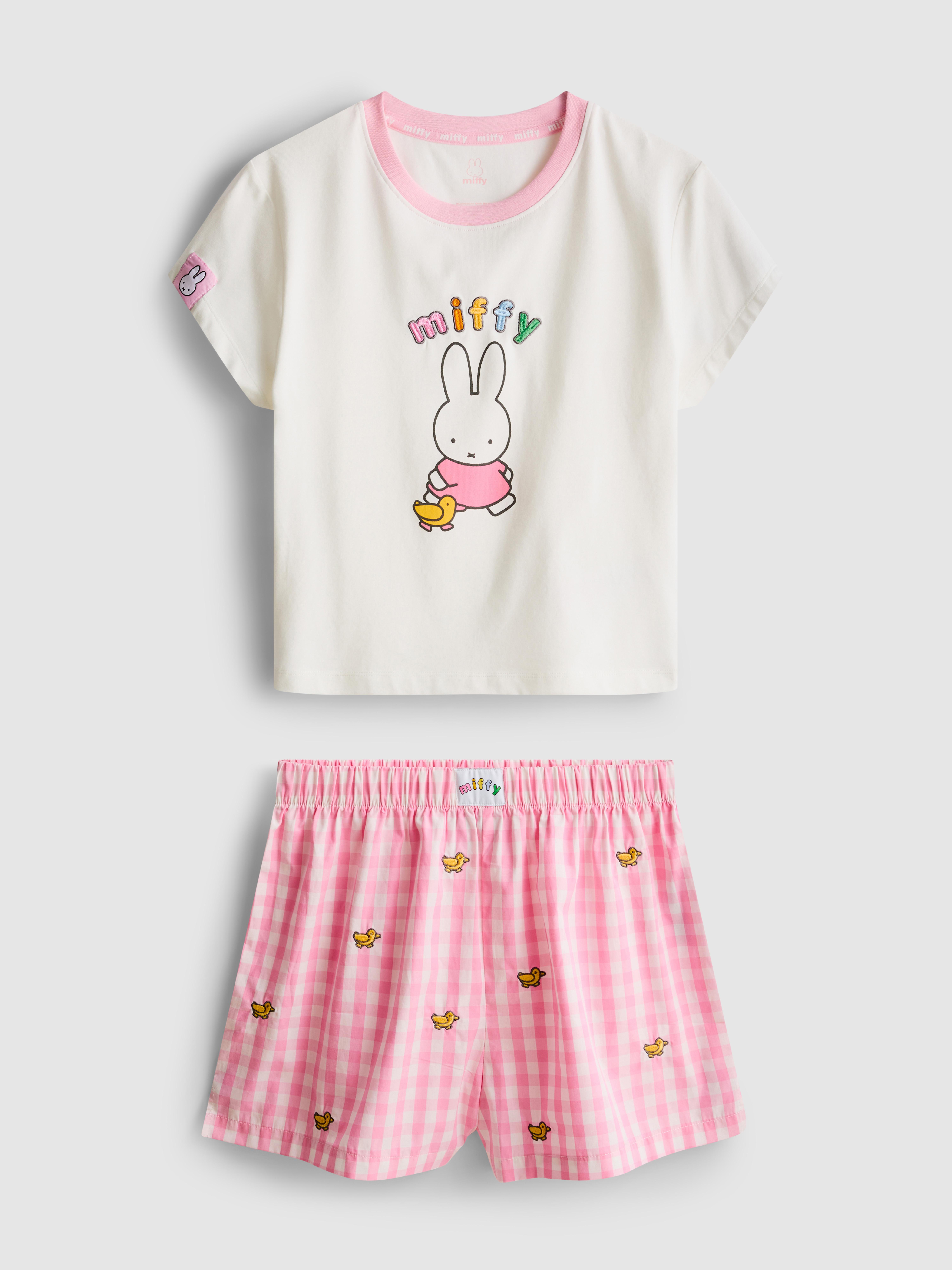 Miffy Cotton Rich Gingham Shorty Pyjamas