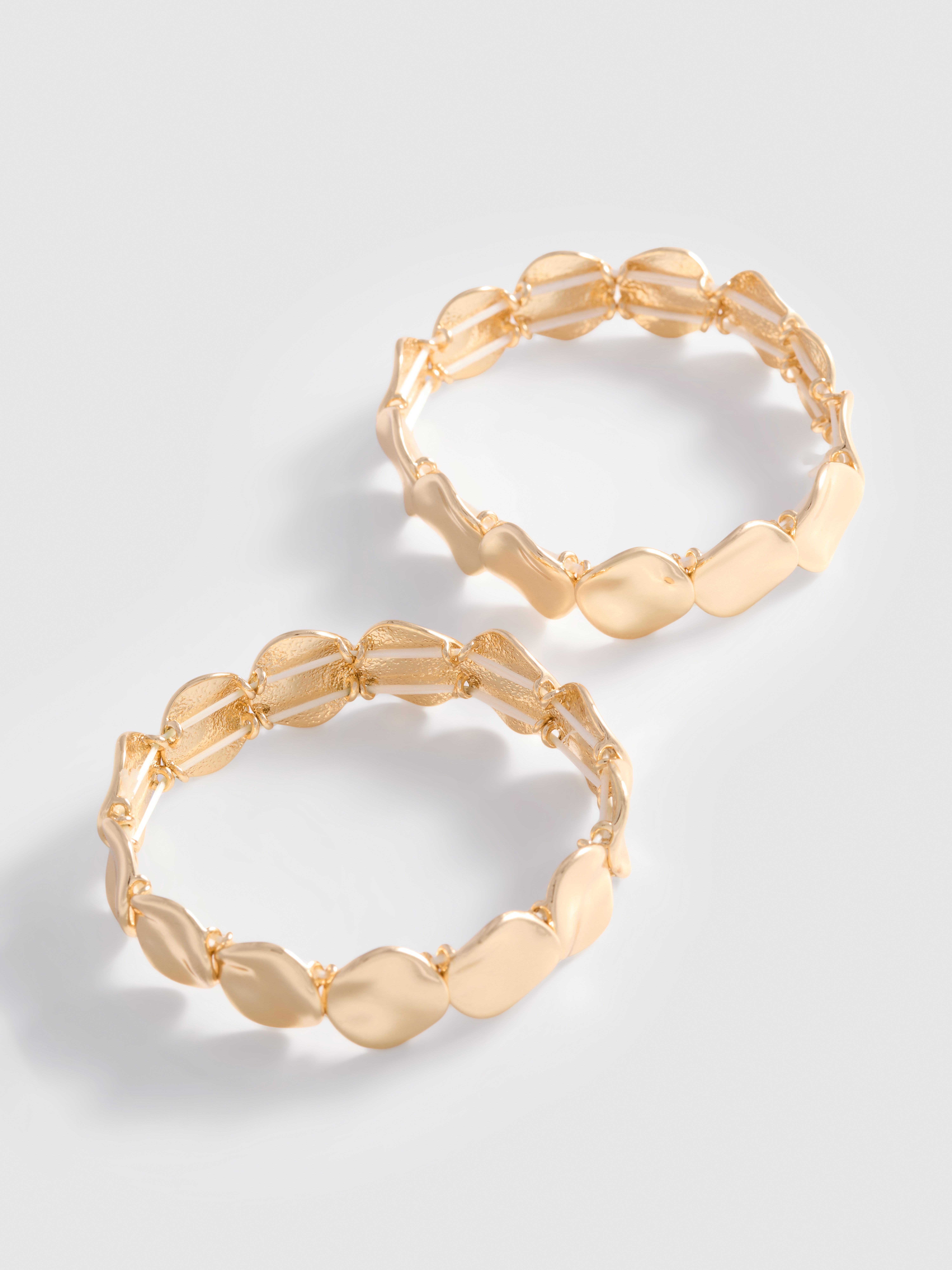 Zapestnici v videzu staljene kovine, 2 kosa