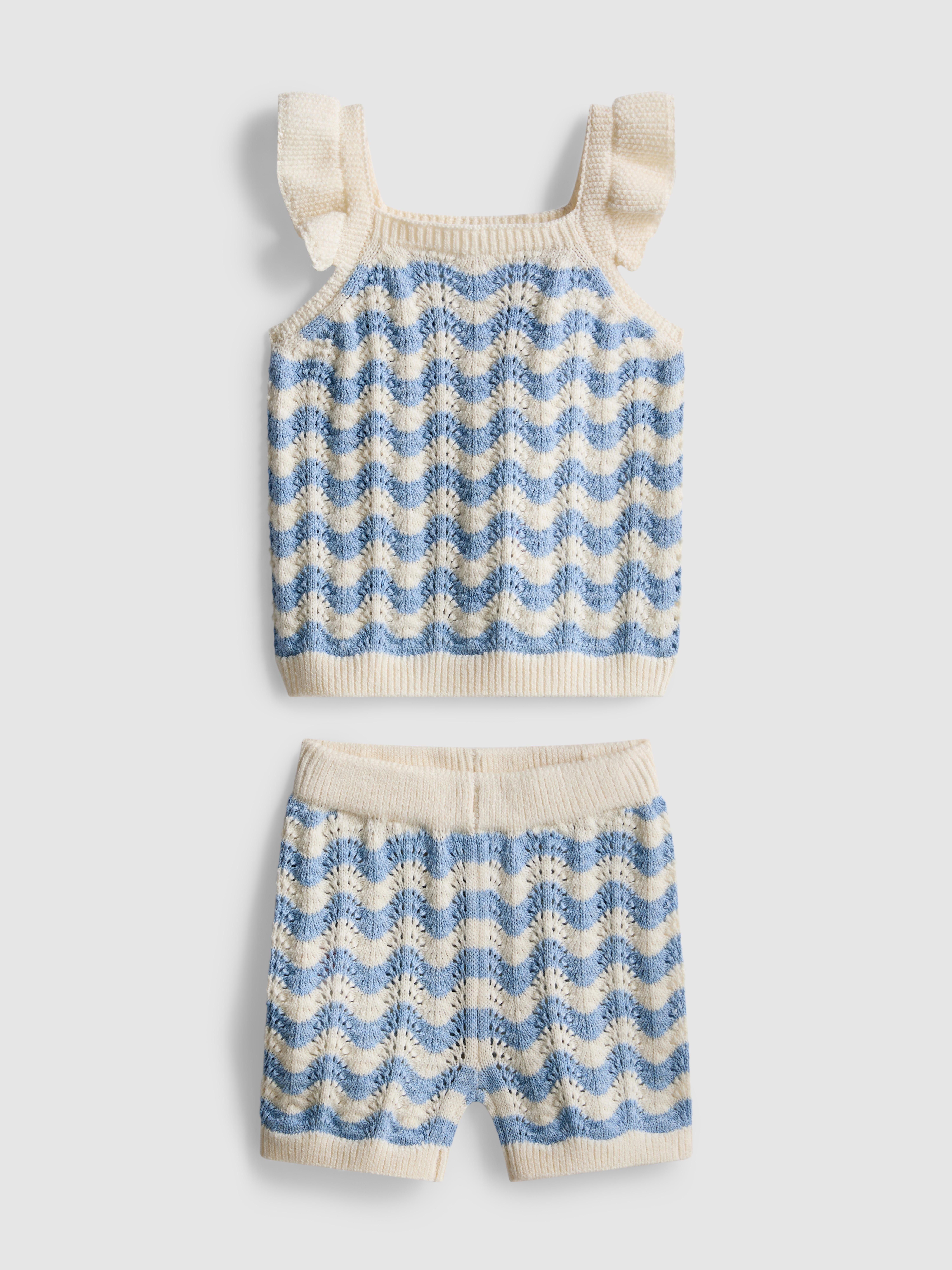 0-36 meses | Conjunto top malha/calções