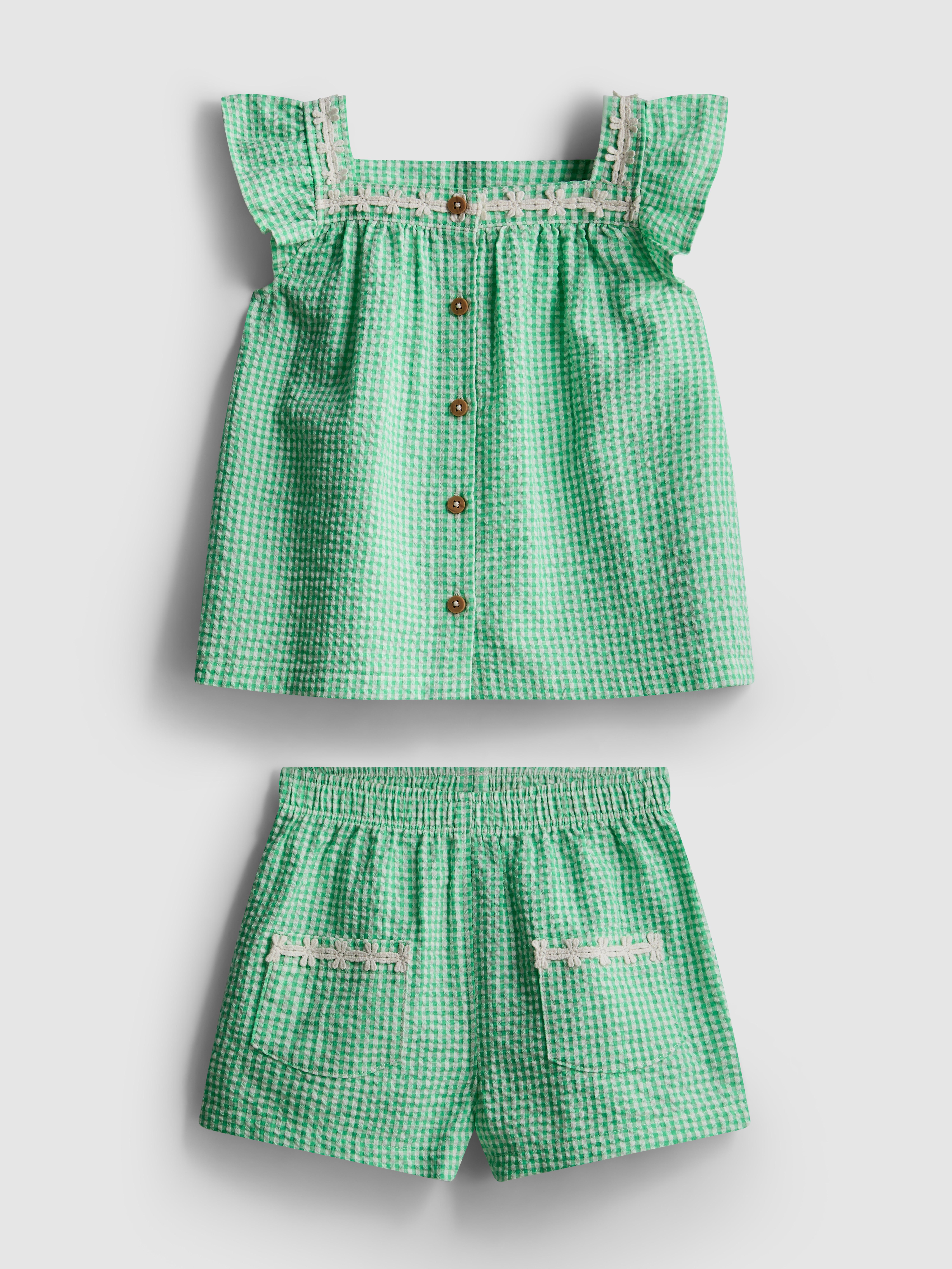 0-36mths | Gingham Top and Shorts Set