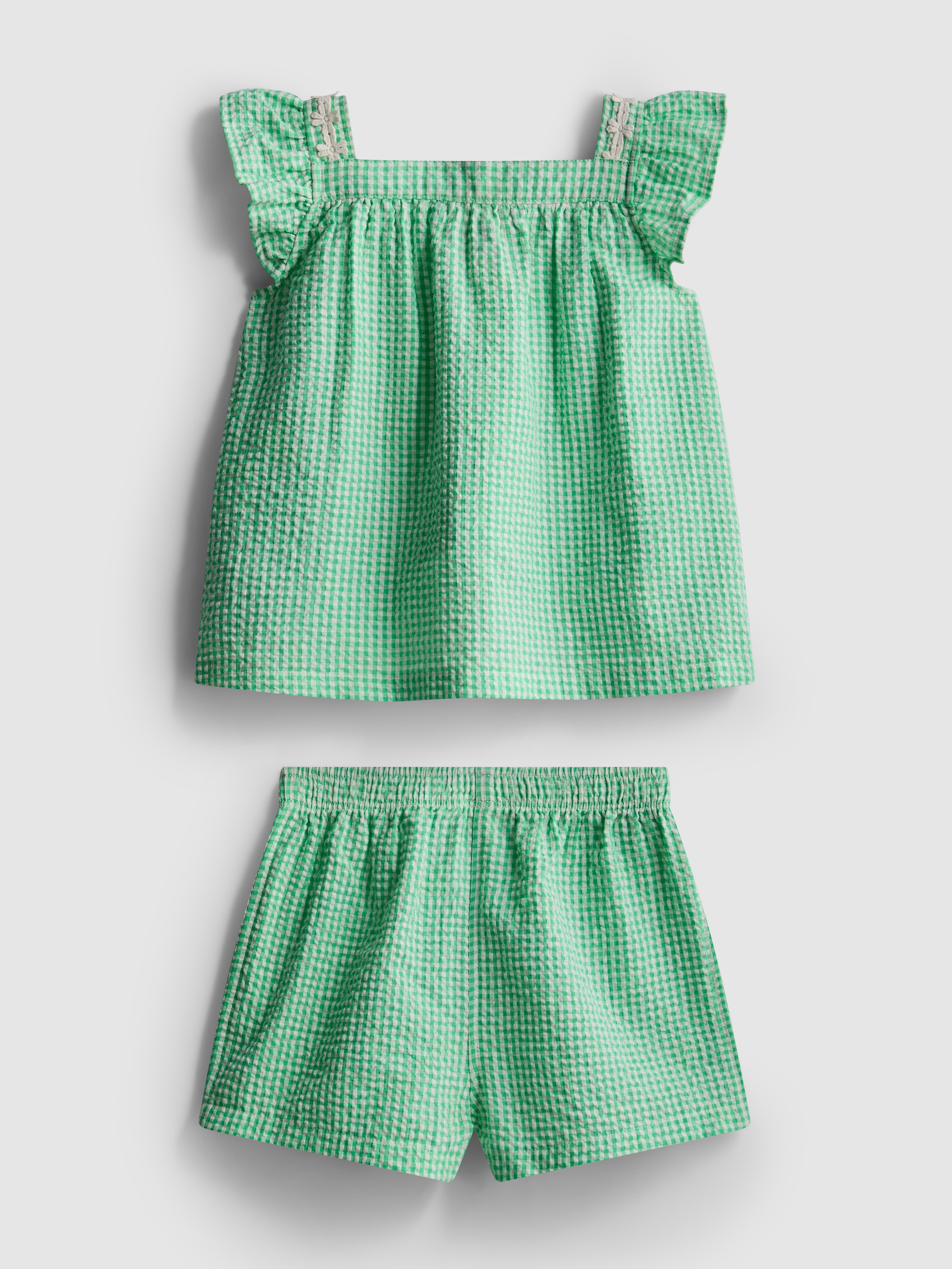 0-36mths | Gingham Top and Shorts Set