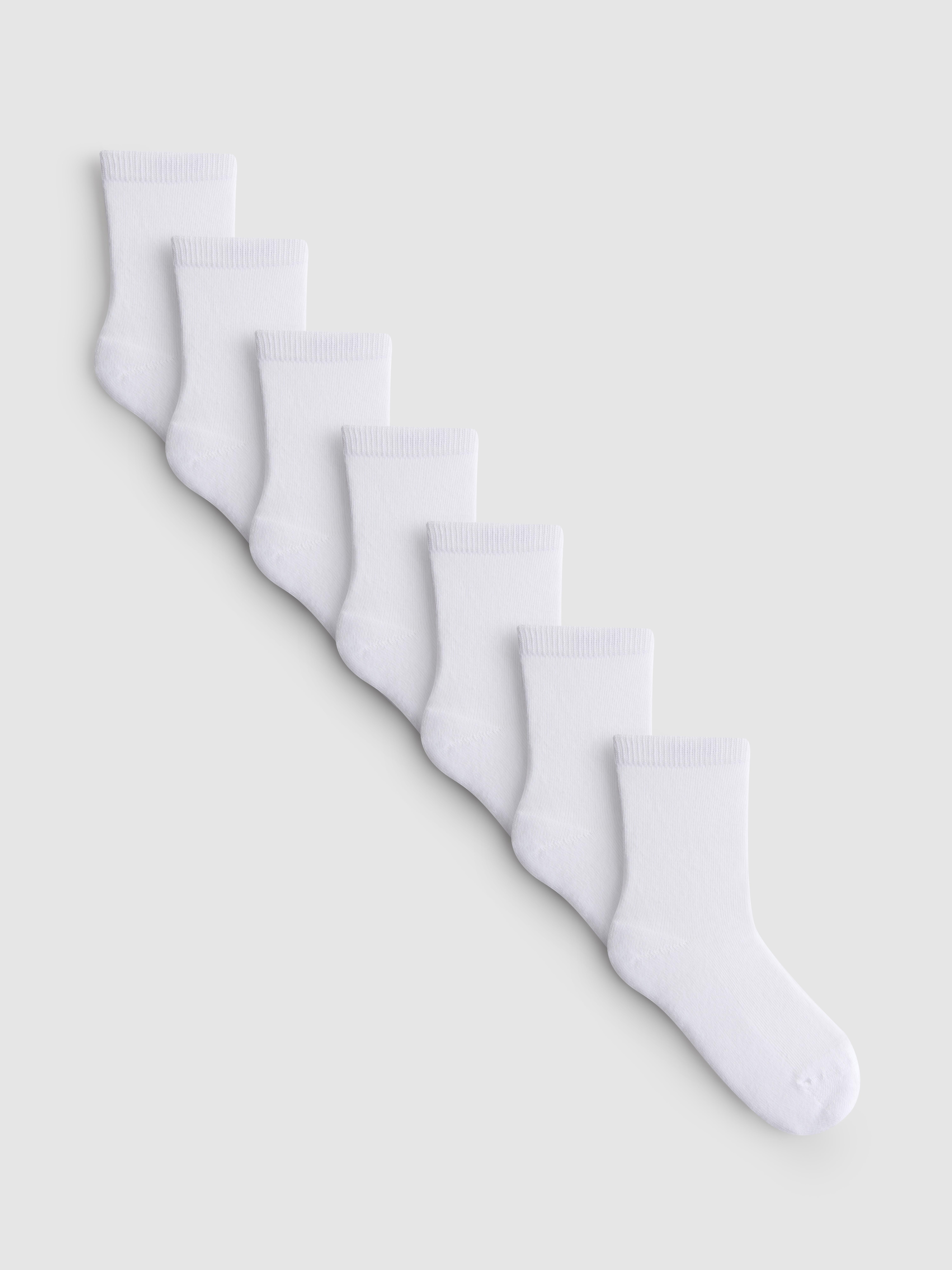 7pk Cotton-Rich Seamless Ankle Socks