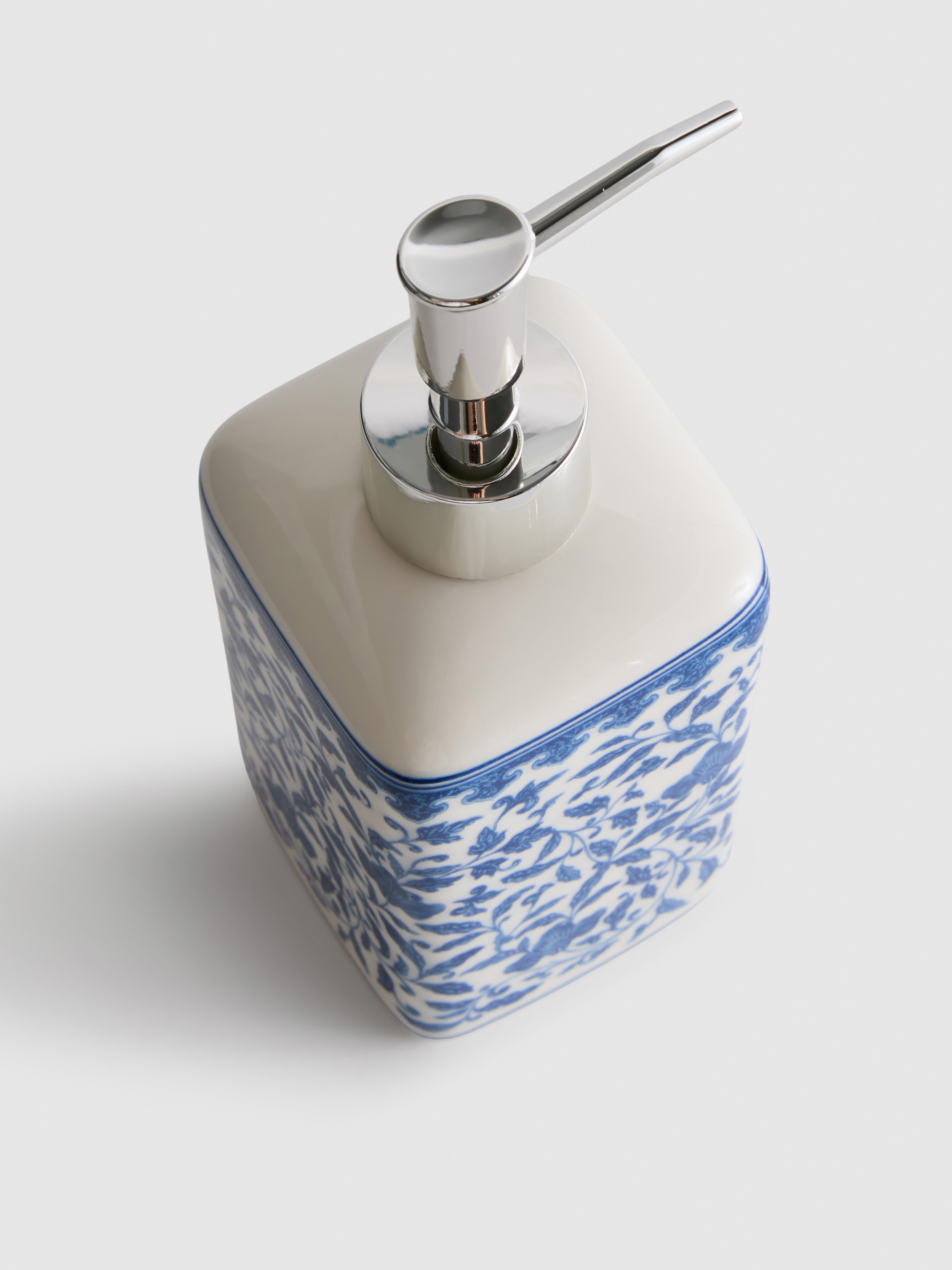 Distributeur de savon à imprimé floral