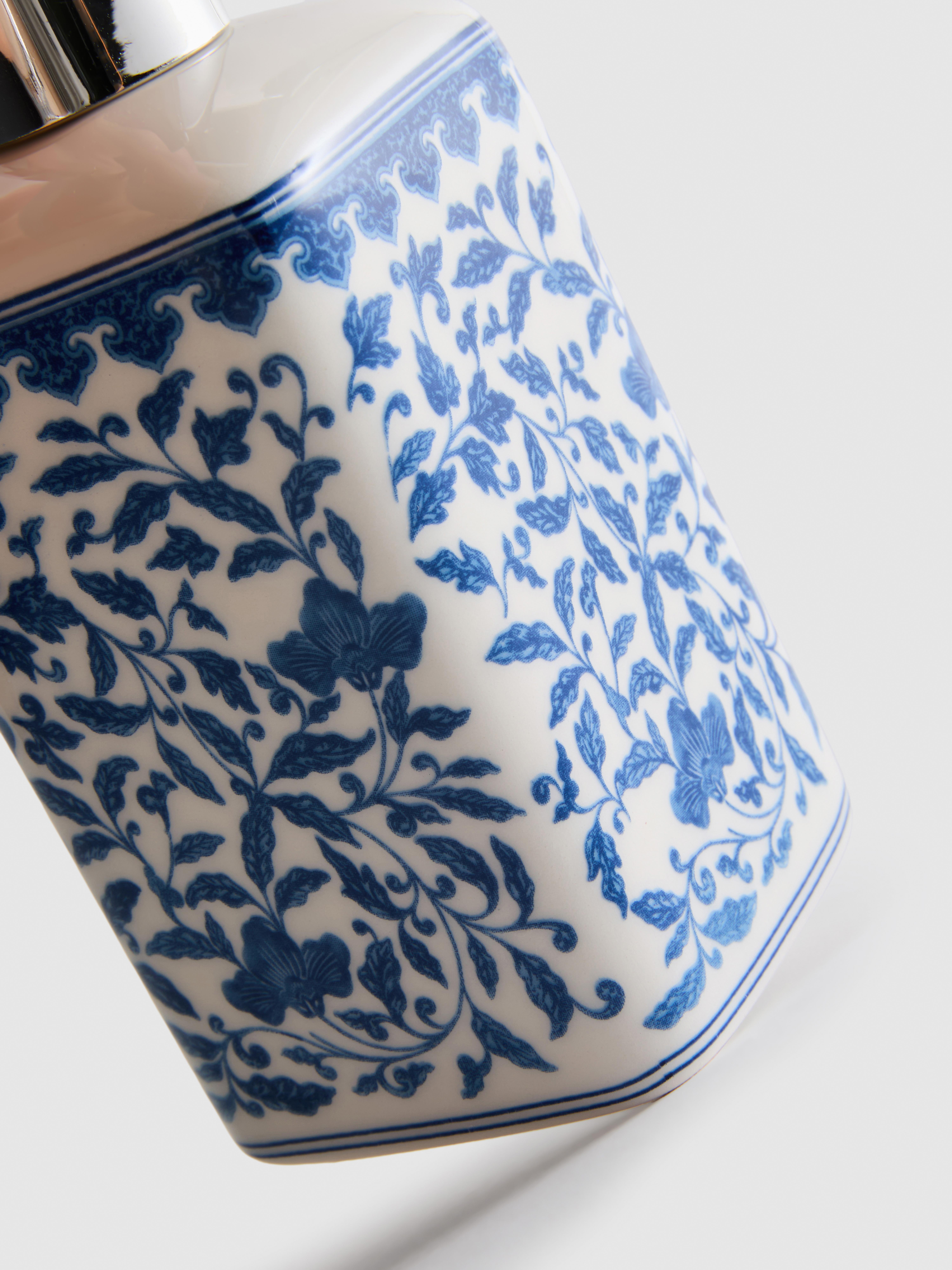 Distributeur de savon à imprimé floral
