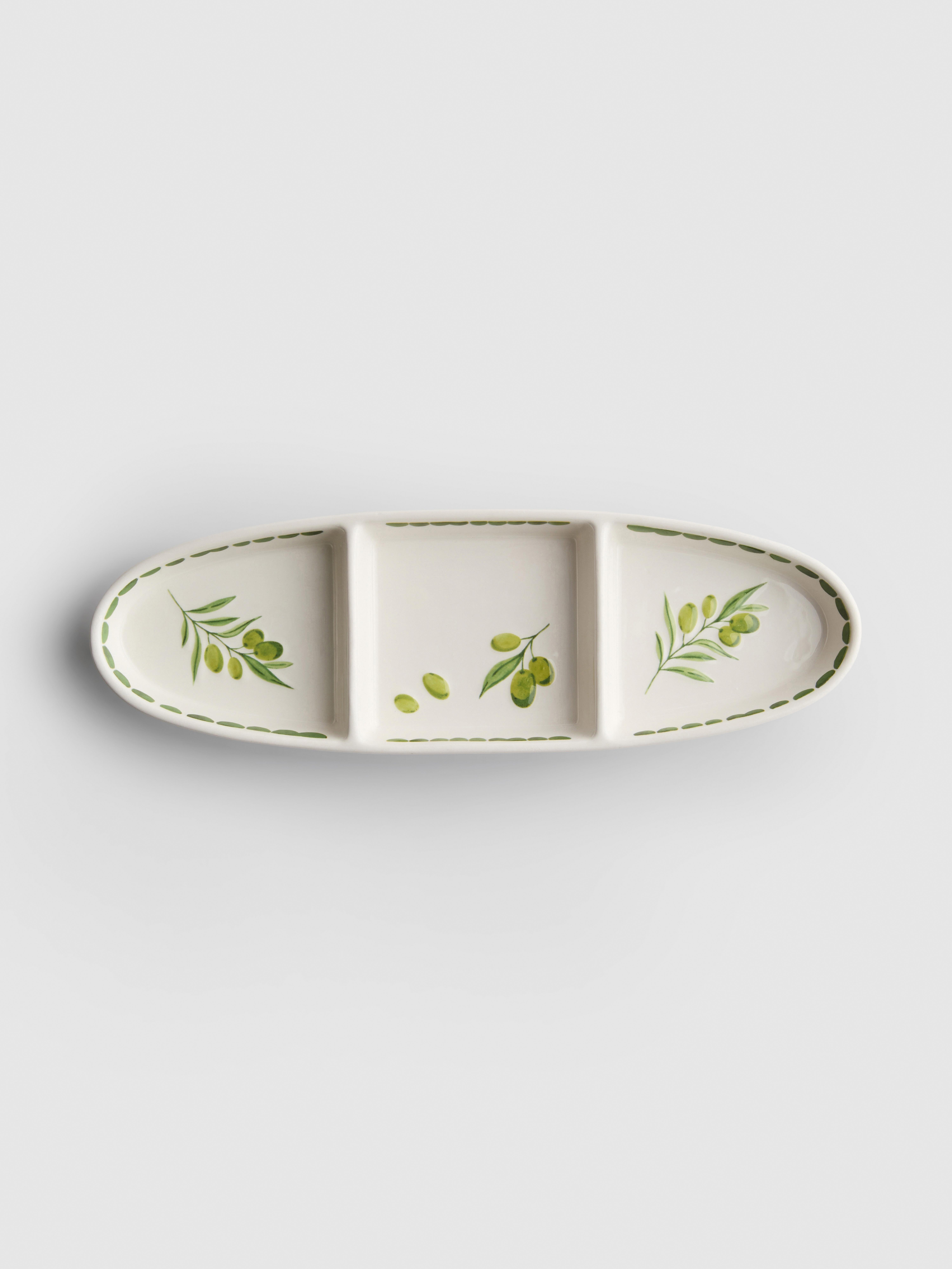 Olive Branch Trio Dip Bowl