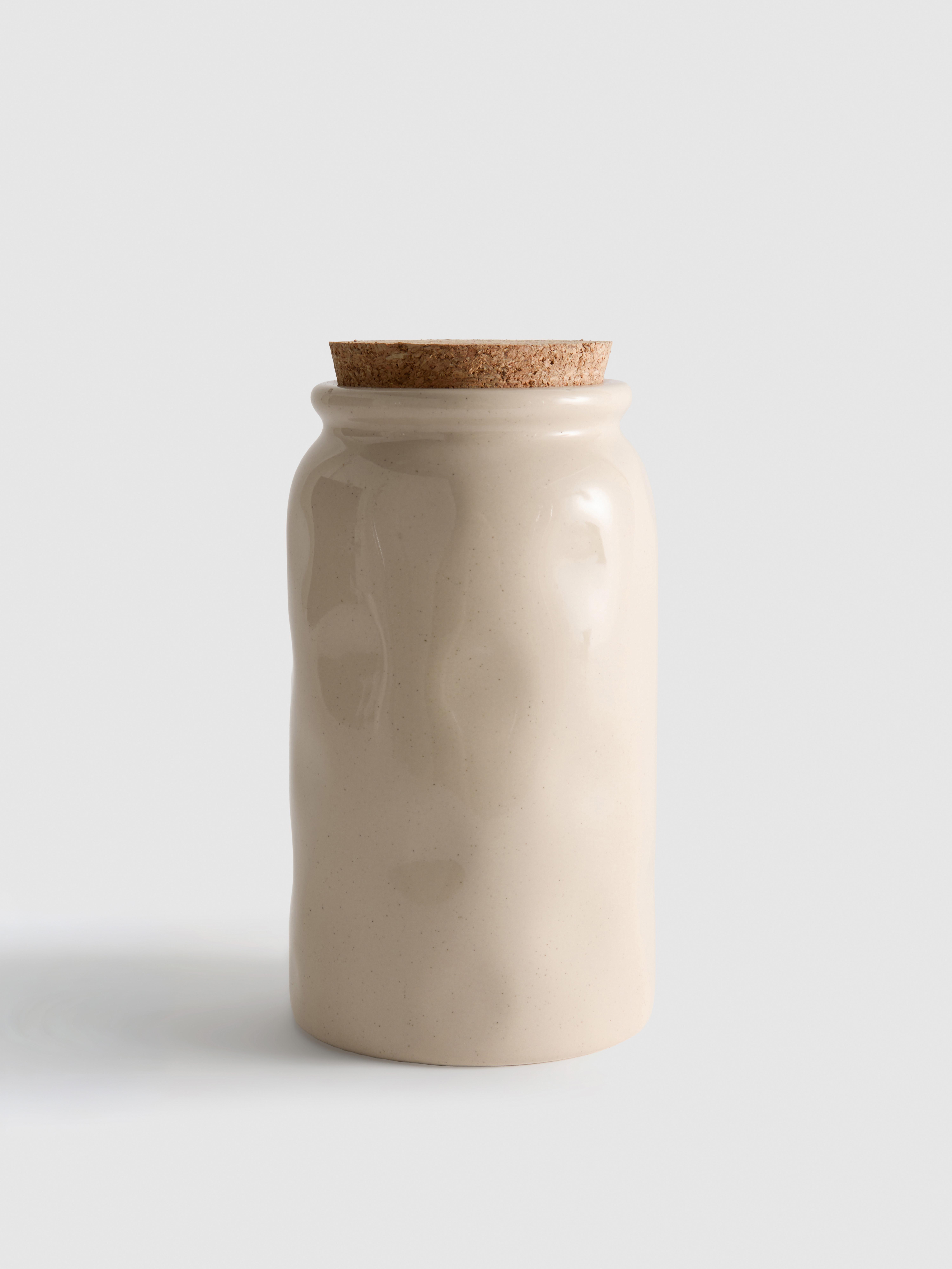 Opbergpot met kurkdeksel