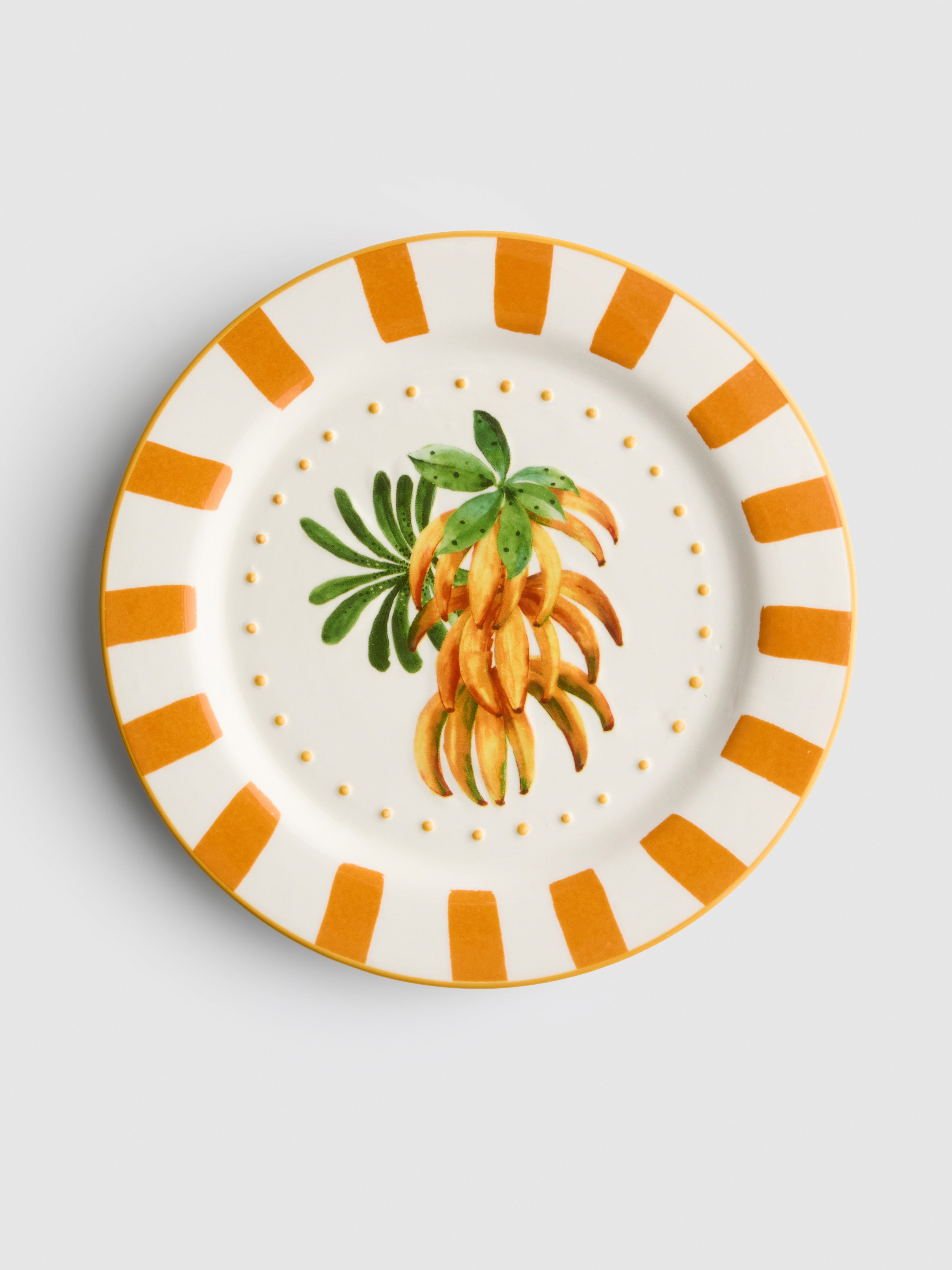 Trópusigyümölcs-mintás kistányér