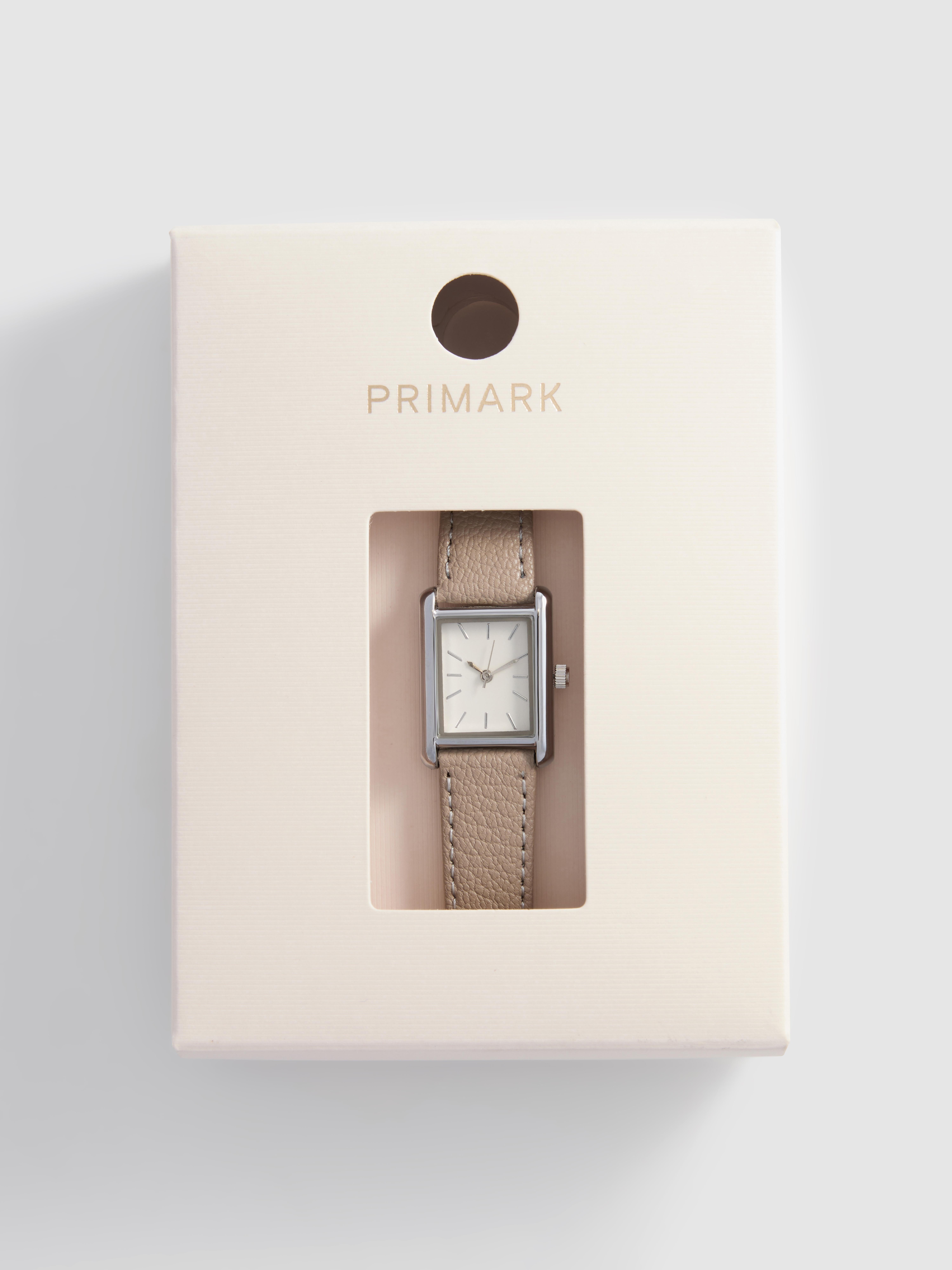 Horloge met imitatieleren bandje