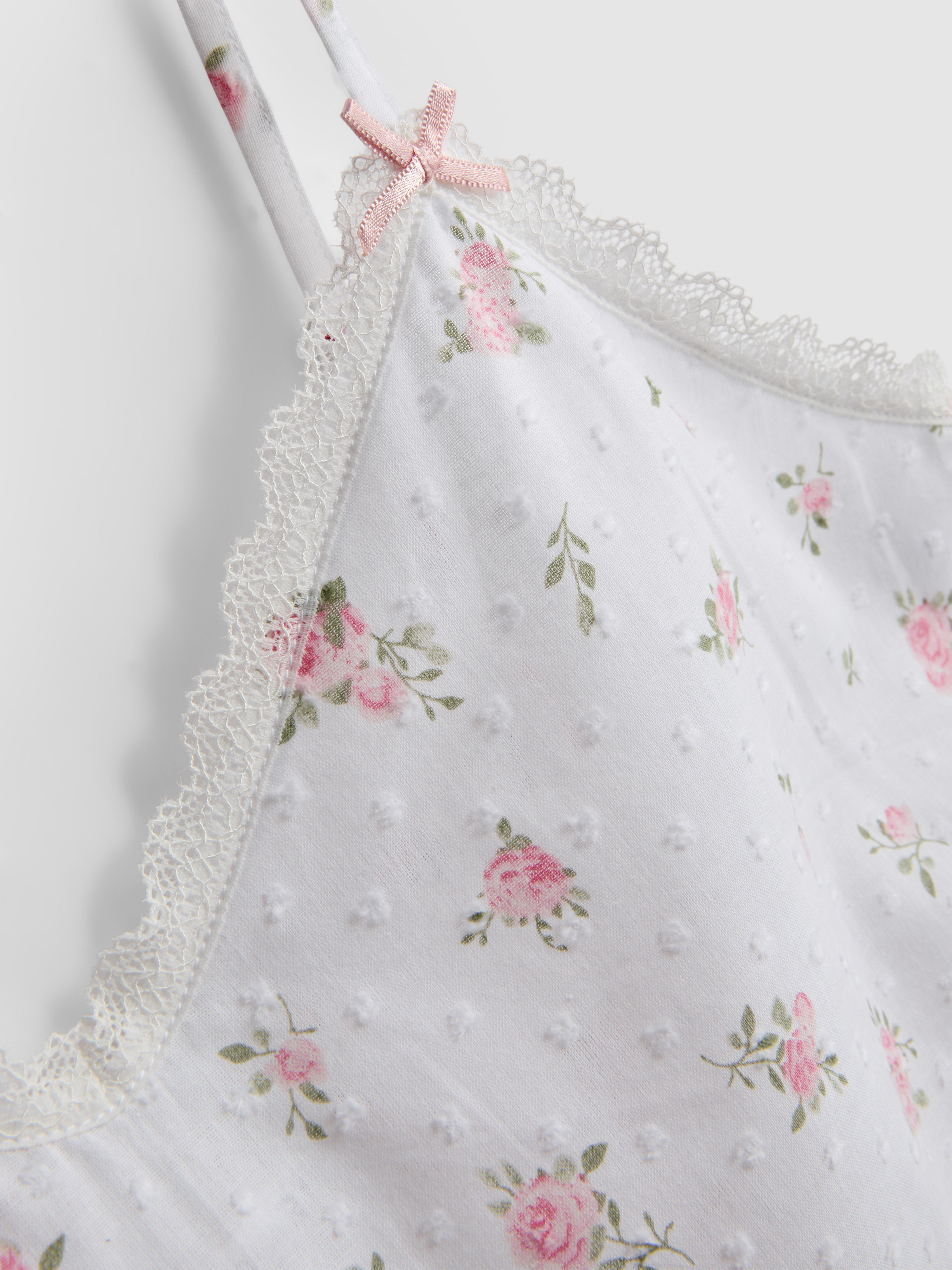 Dobby Cotton Floral Pyjama Cami