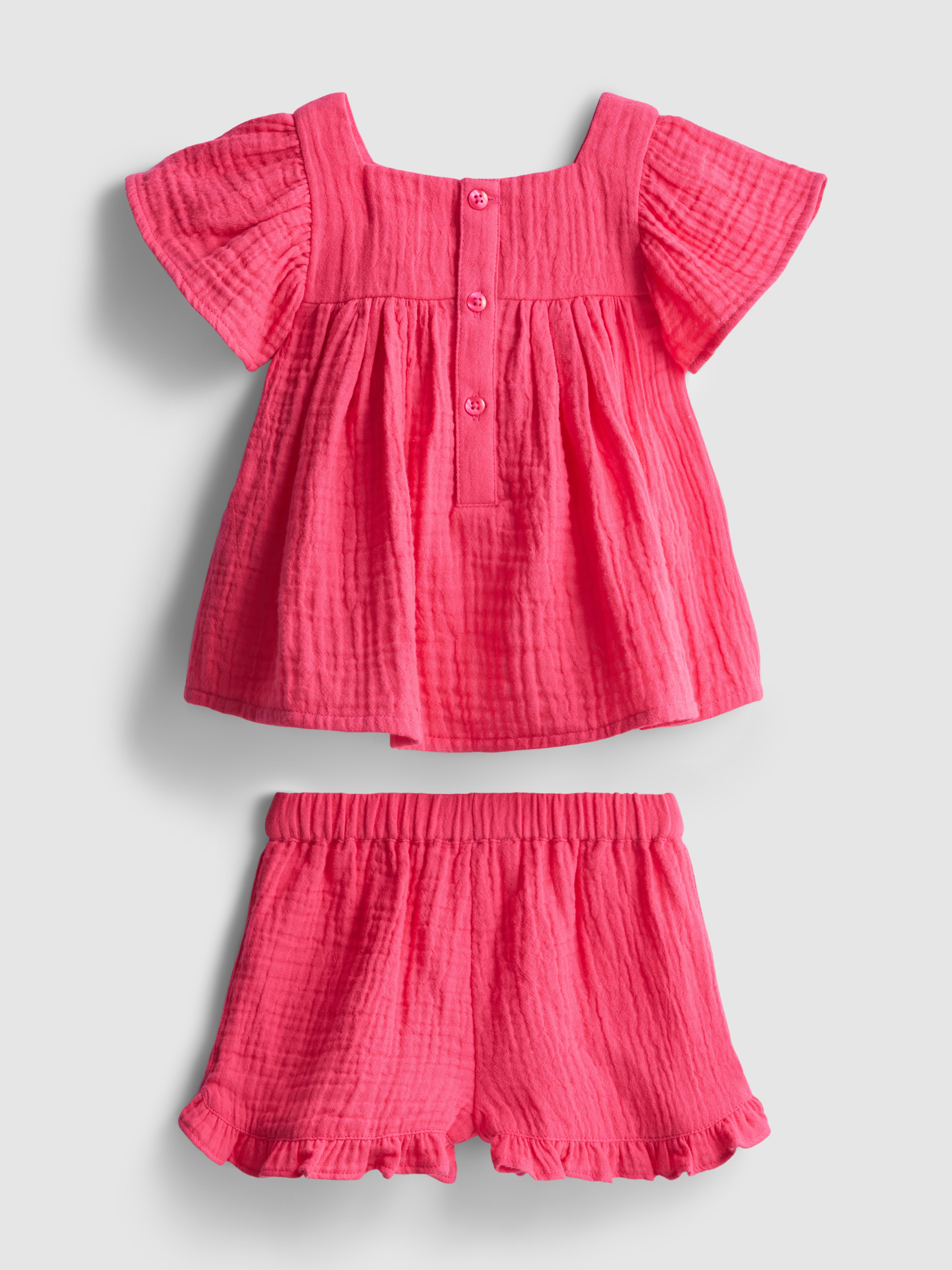 0–36 Monate | Bluse mit Karree-Ausschnitt und Shorts