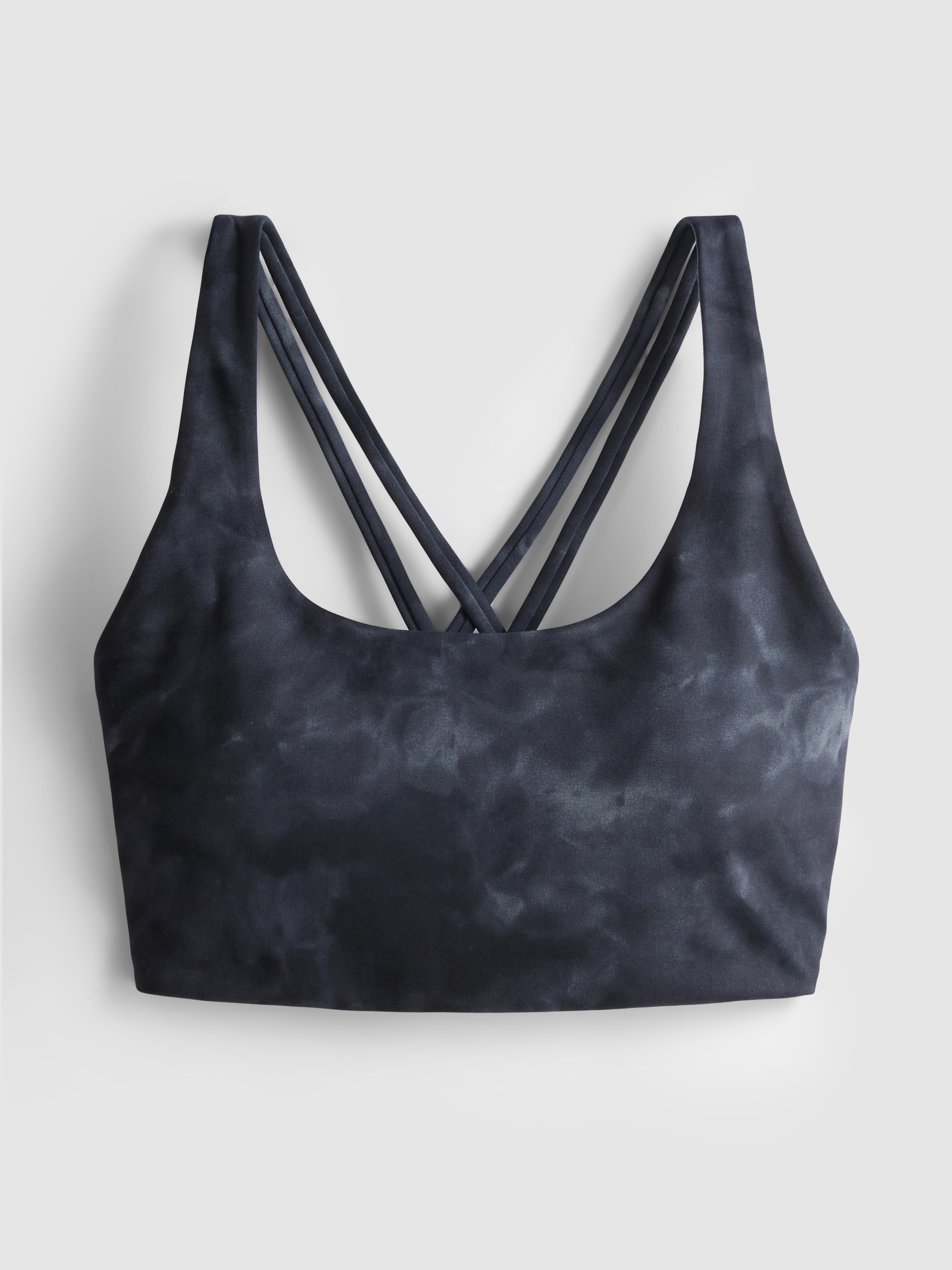 Crop top se sportovními zády a mramorovým potiskem