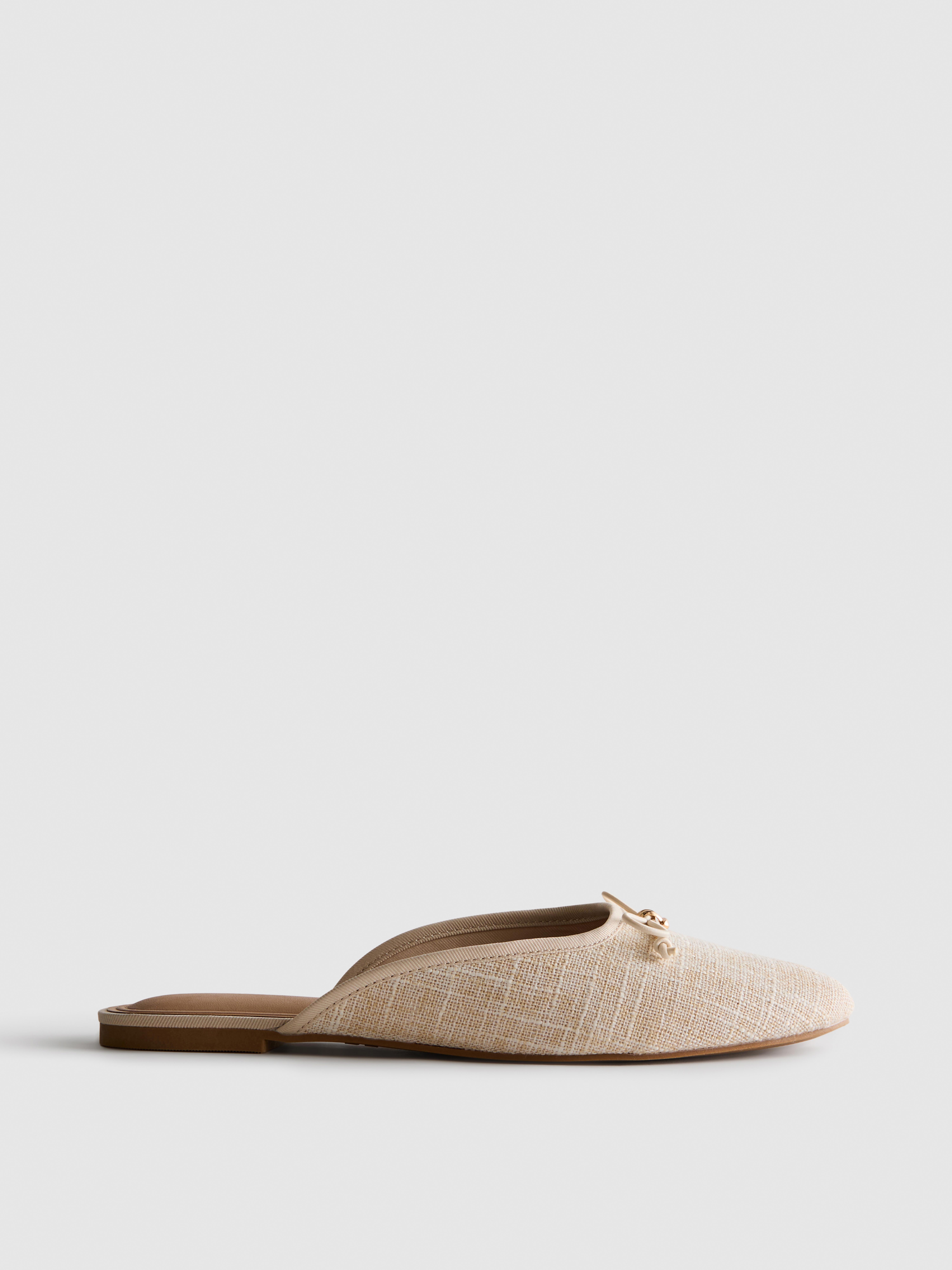 Bow Detail Ballerina Mule Sandals