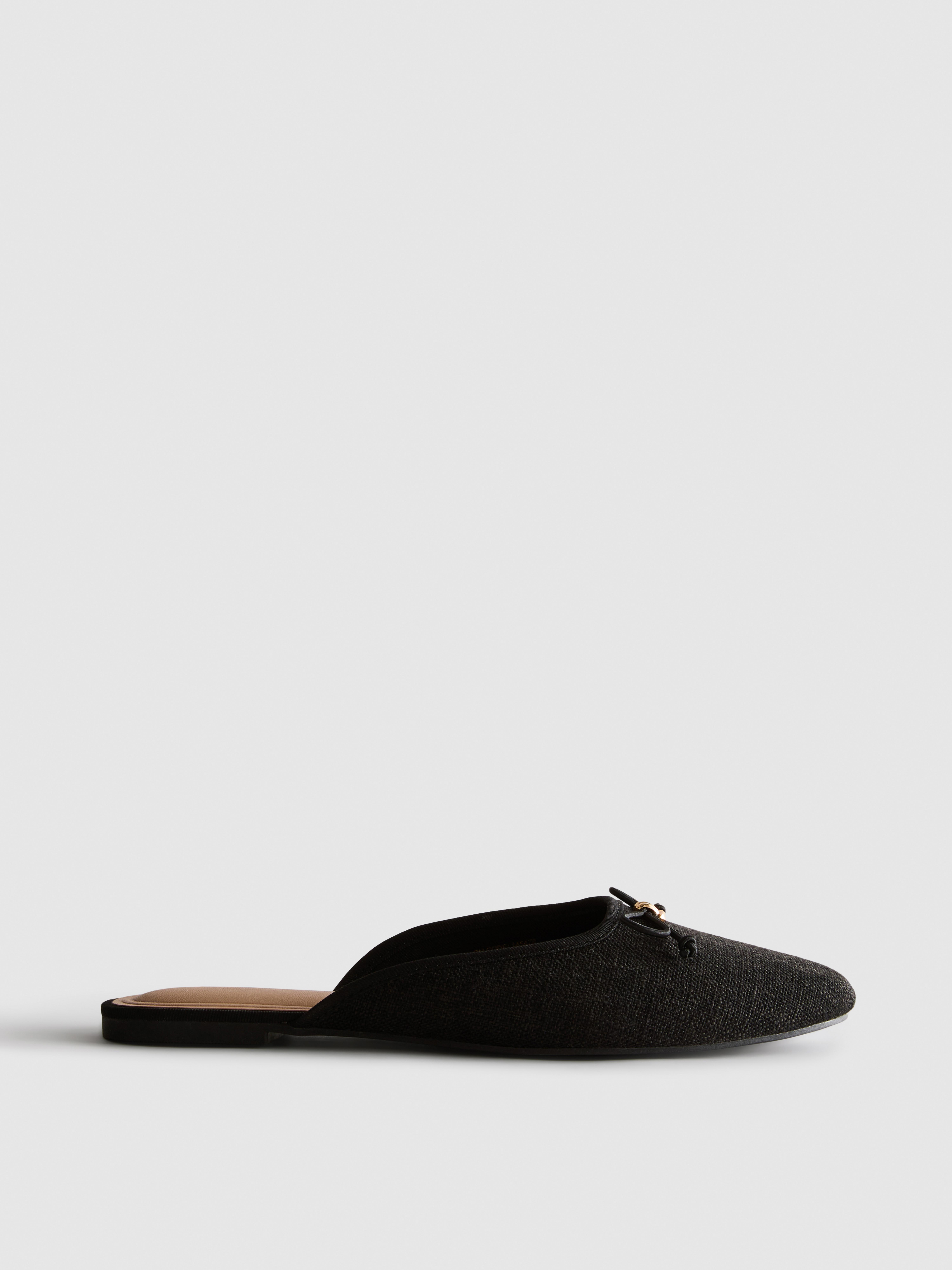 Bow Detail Ballerina Mule Sandals