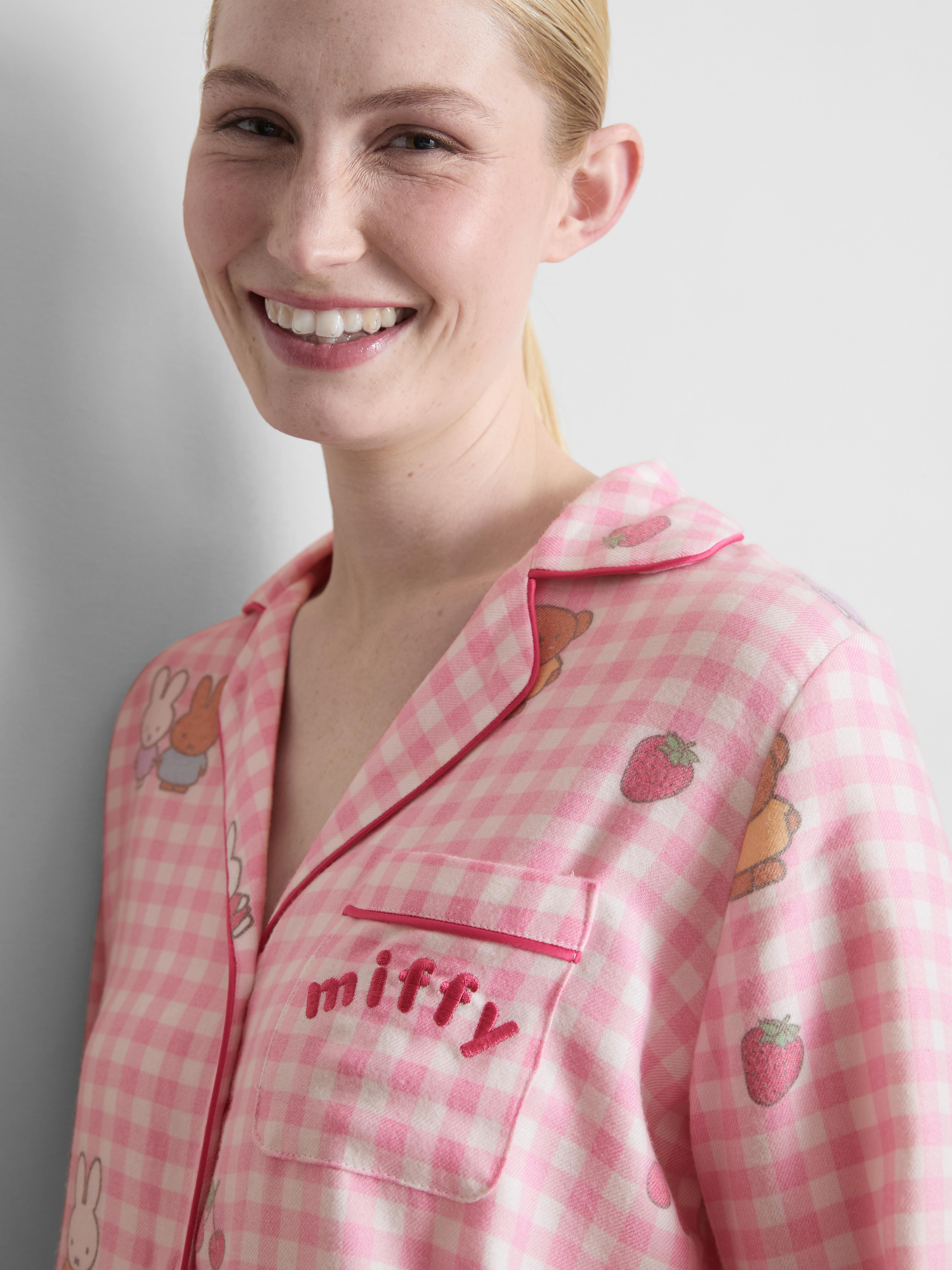 Miffy Gingham Boyfriend Pyjama Shirt