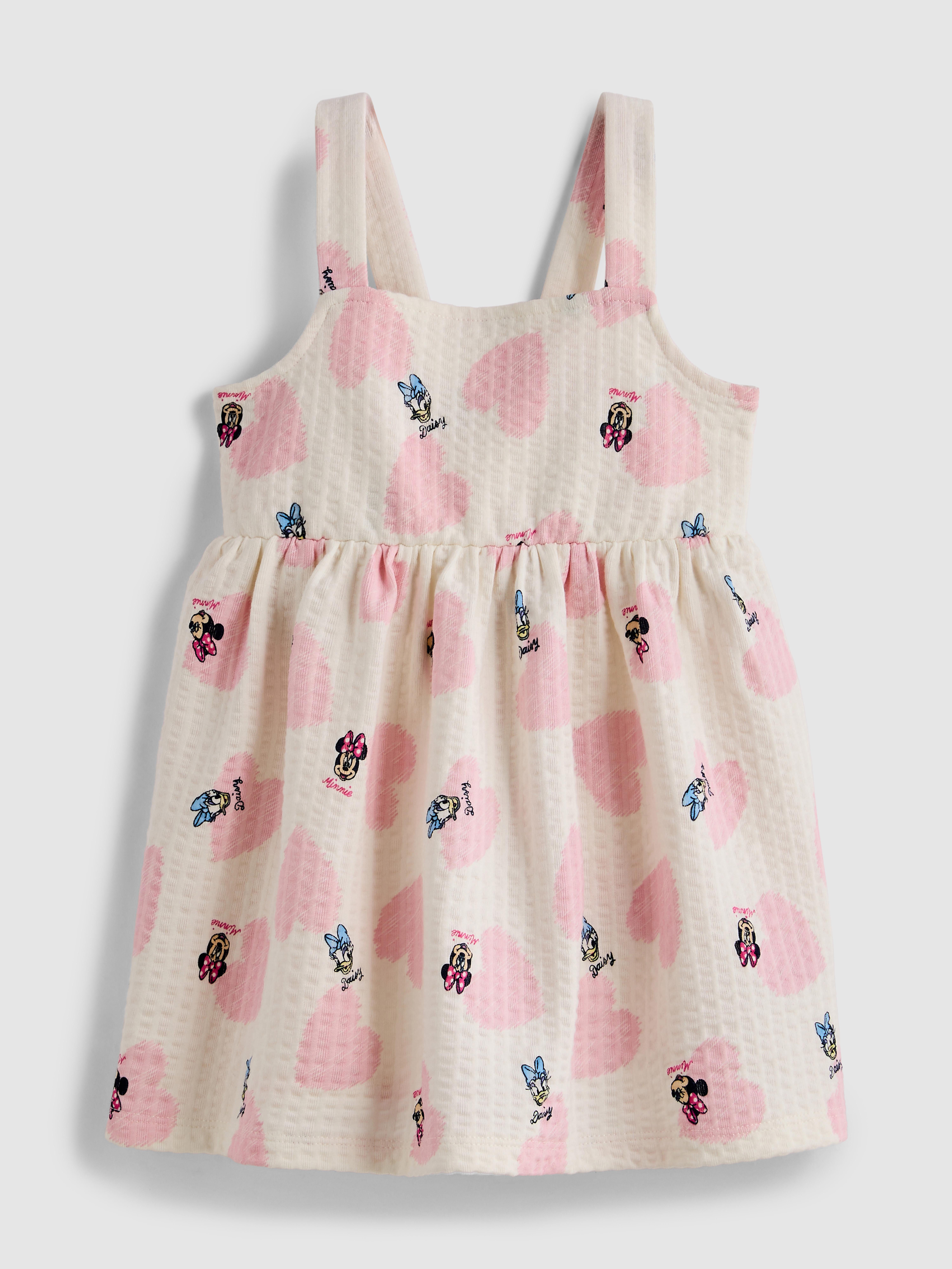 0–36 Monate | Strukturiertes „Disney Minnie Maus und Daisy Duck“ Kleid