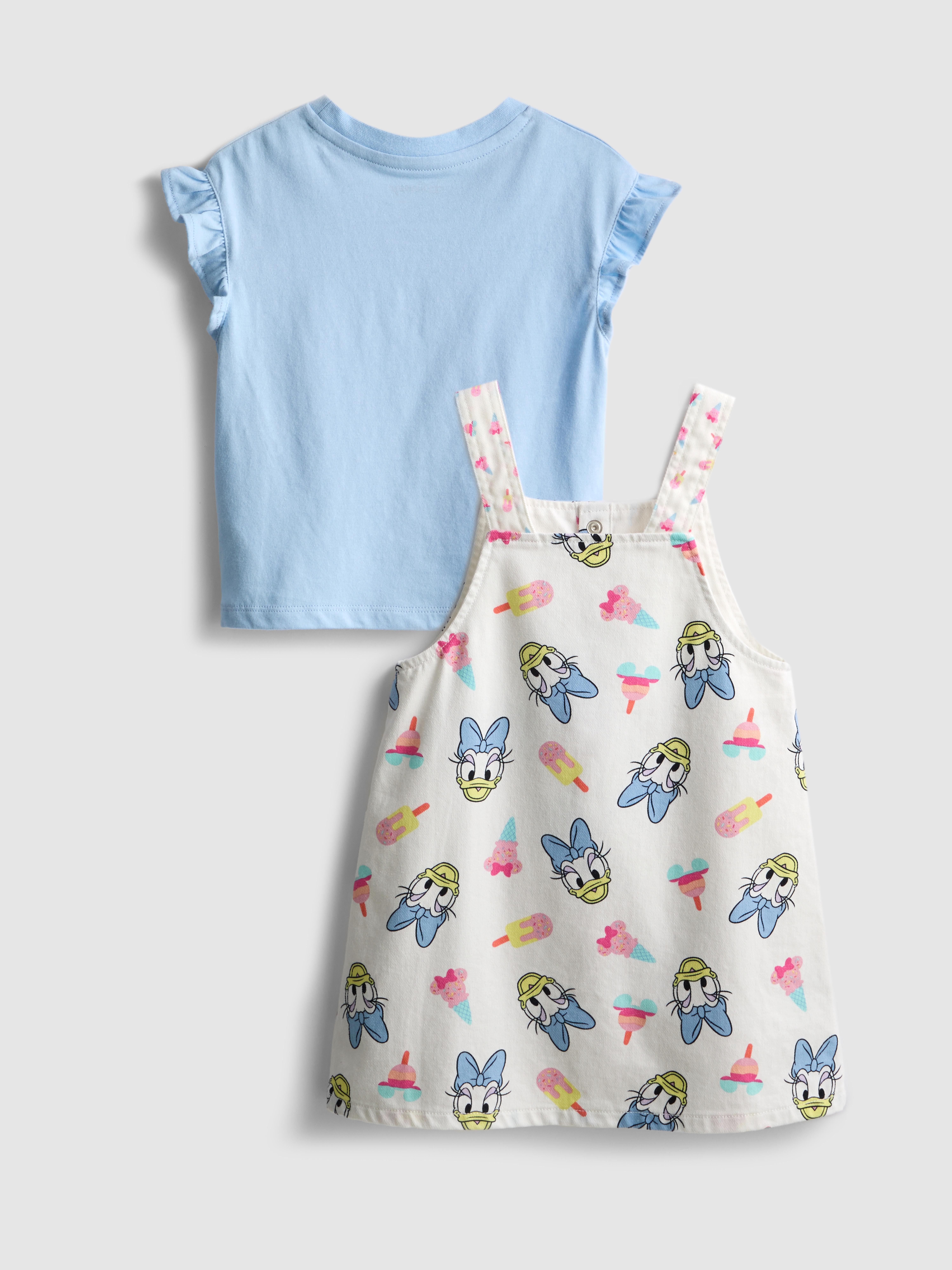0-36 mnd | T-shirt en denim overgooier Disney's Katrien Duck