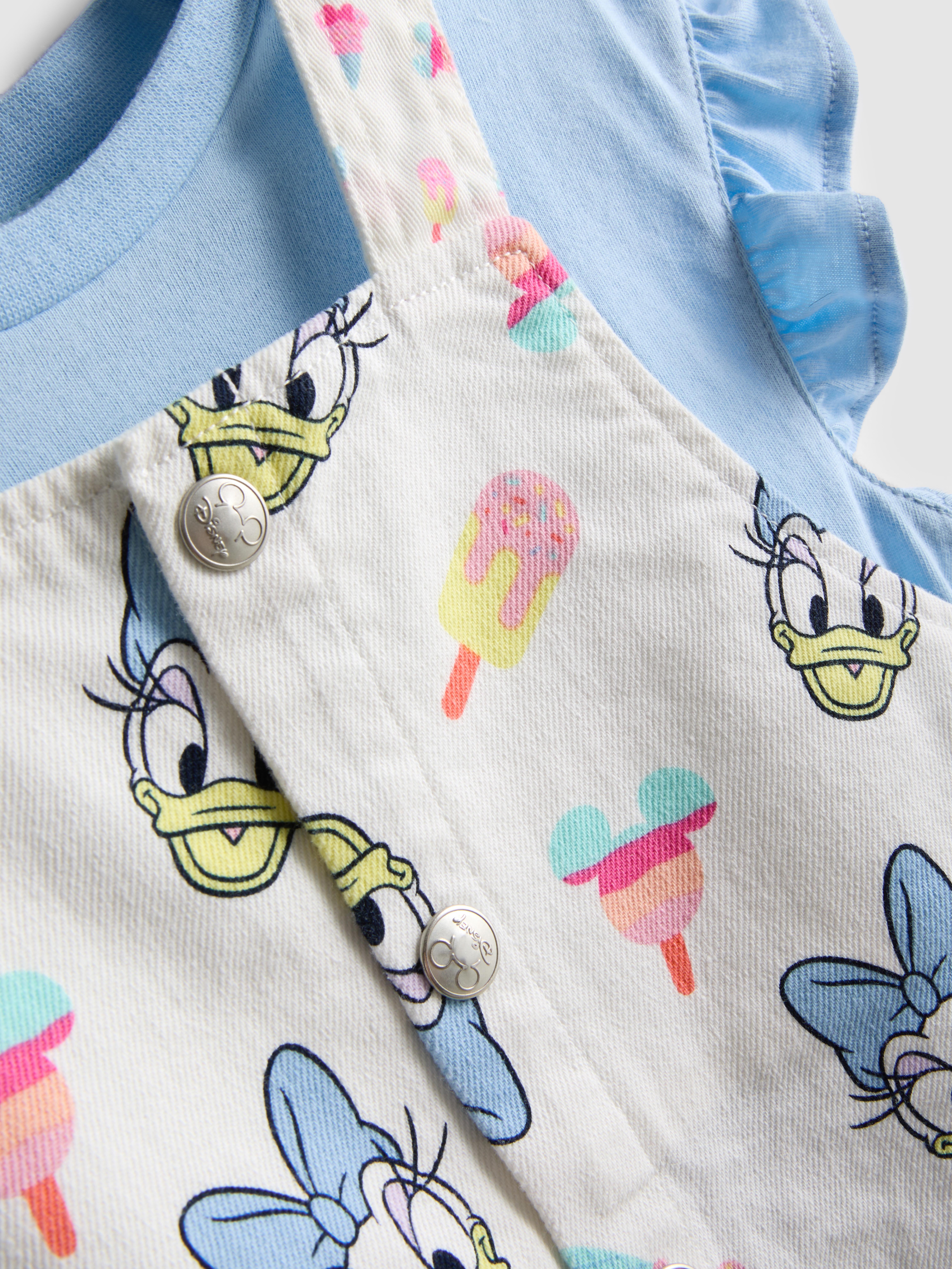 0-36 mnd | T-shirt en denim overgooier Disney's Katrien Duck
