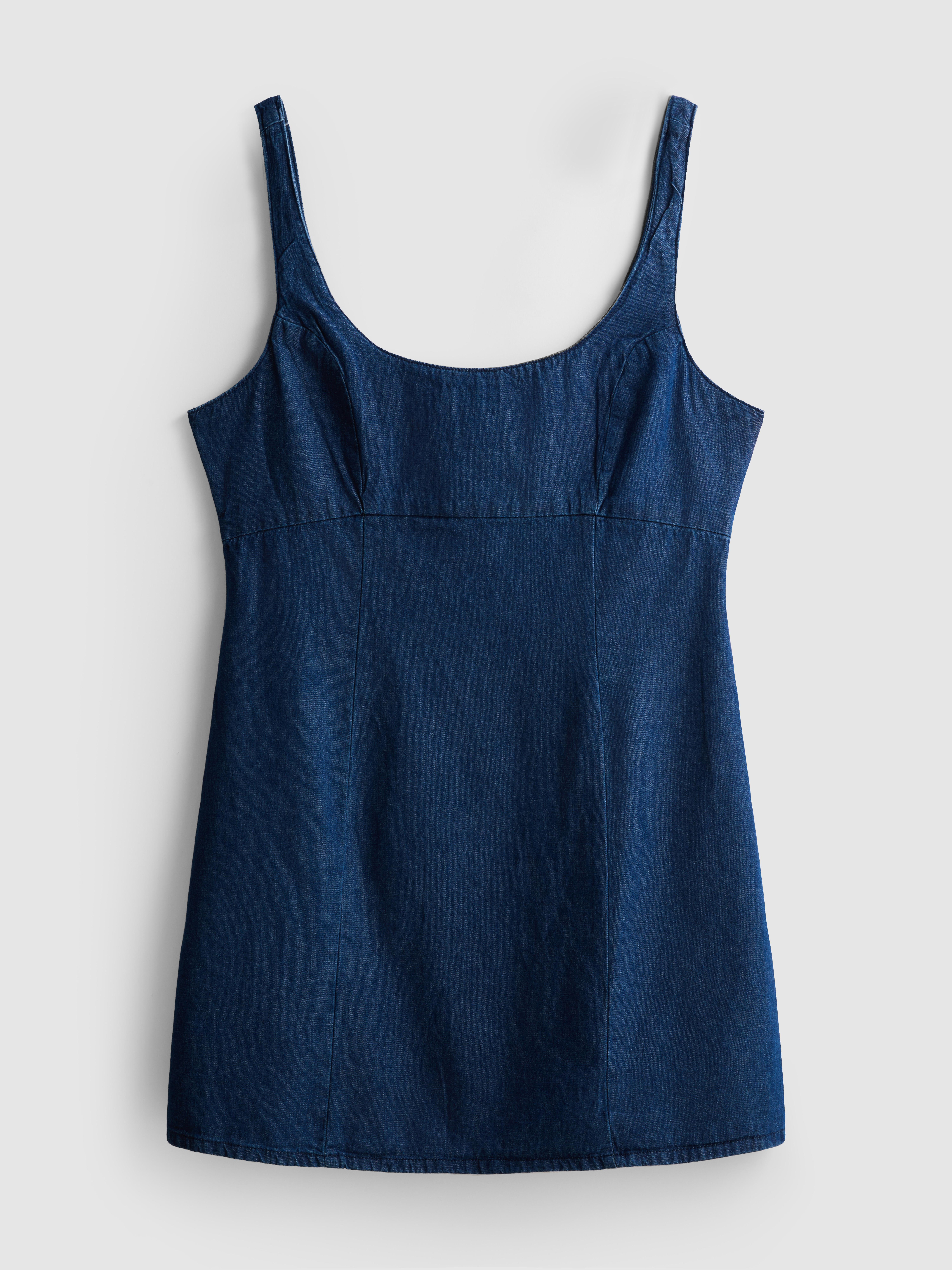 Women's Indigo The Primark Scene | Cotton Denim Square-Neck Mini Dress |  Primark