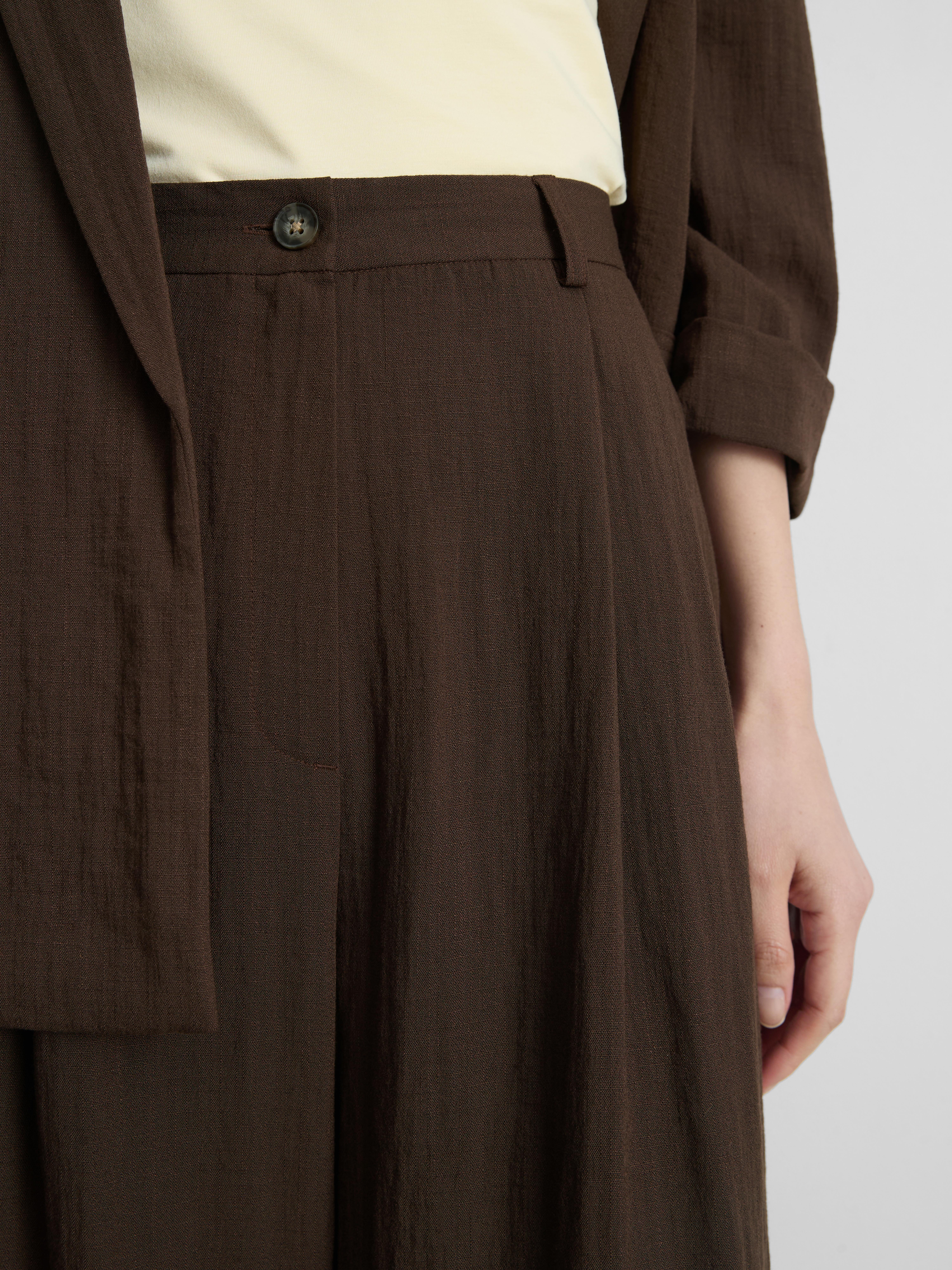 Textured Slouchy Mid Rise Trousers