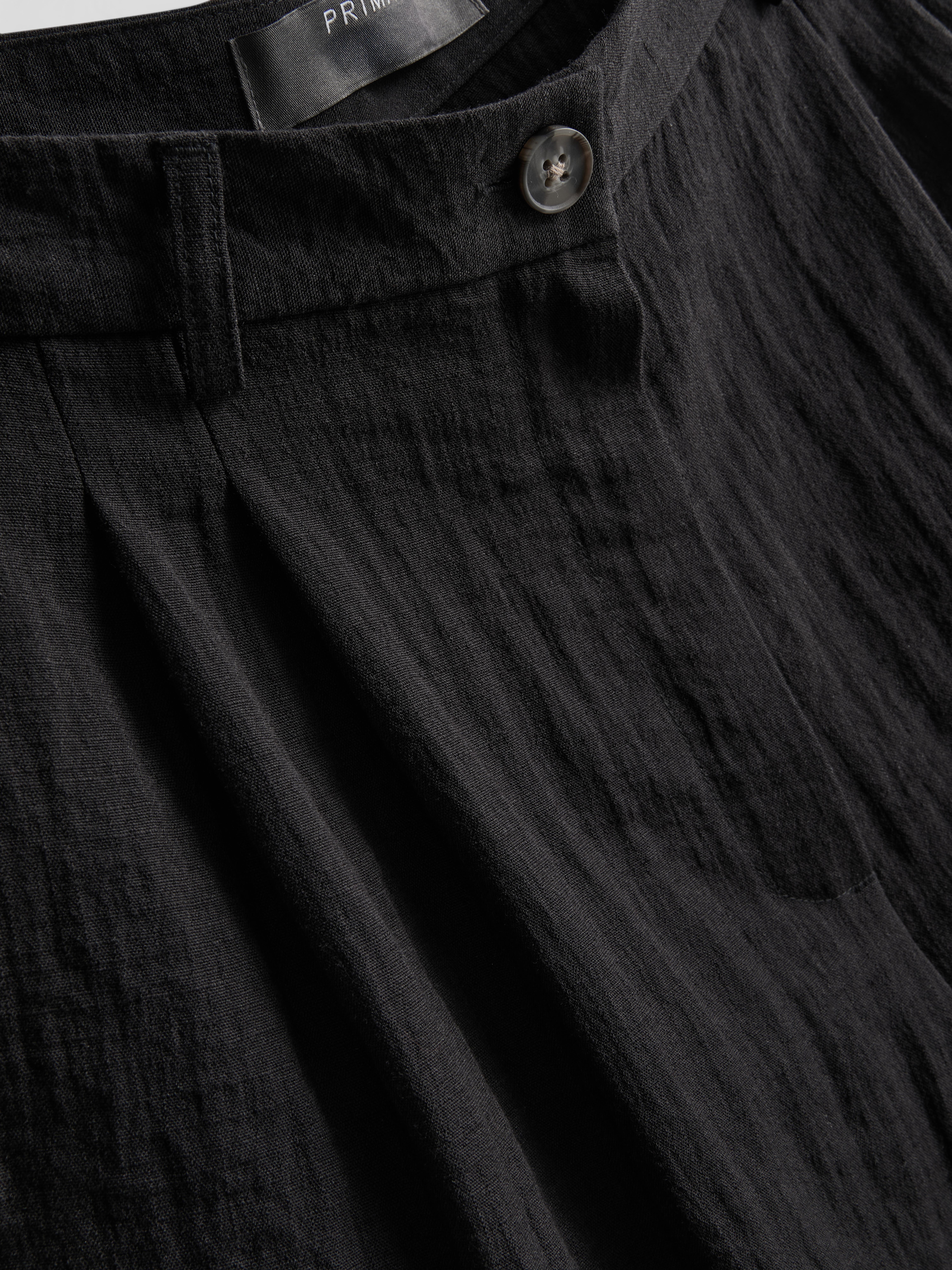 Textured Slouchy Mid-Rise Pants