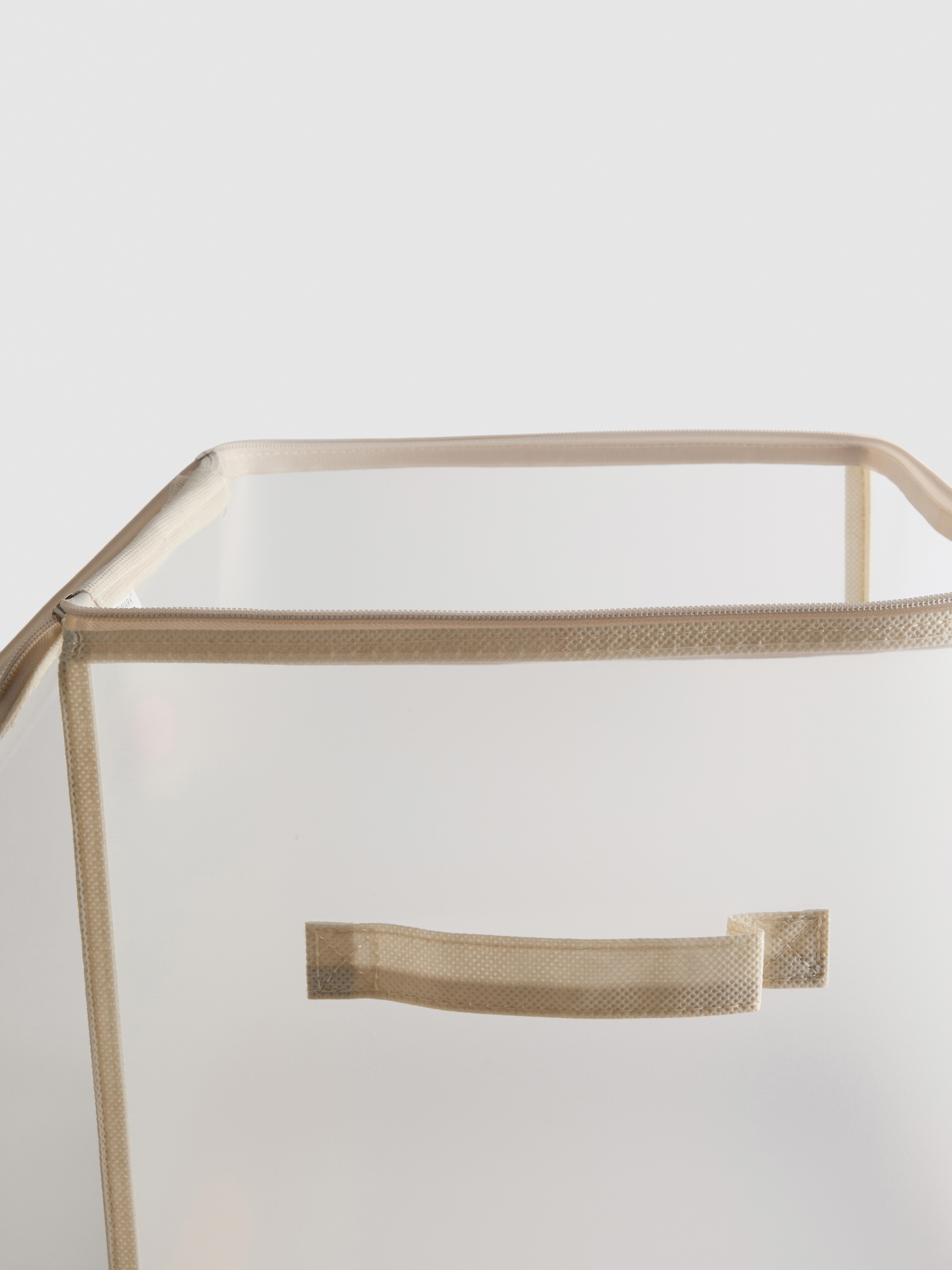 Cube de rangement pliable à fermeture zippée