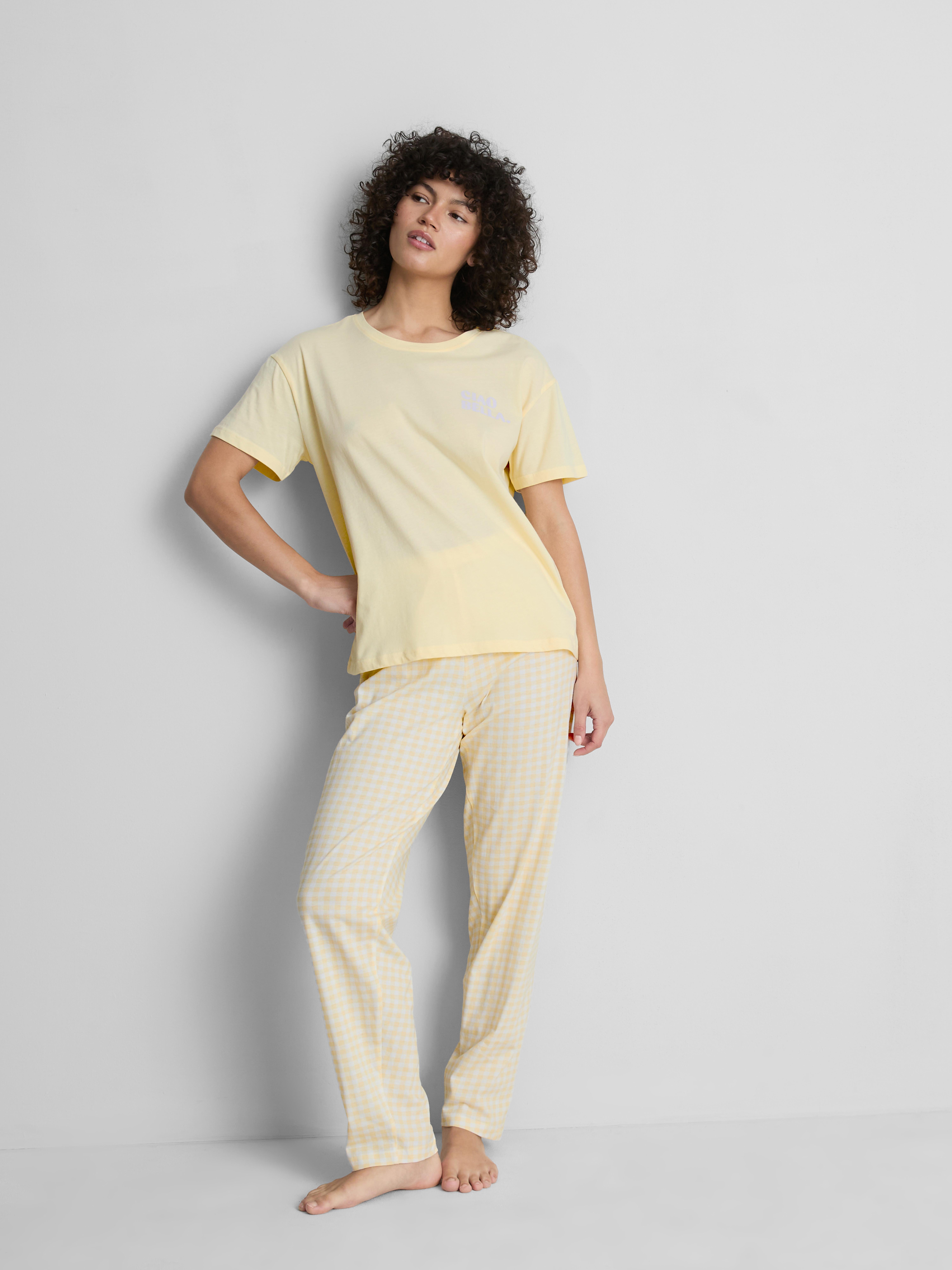Cotton Printed Gingham Pyjamas