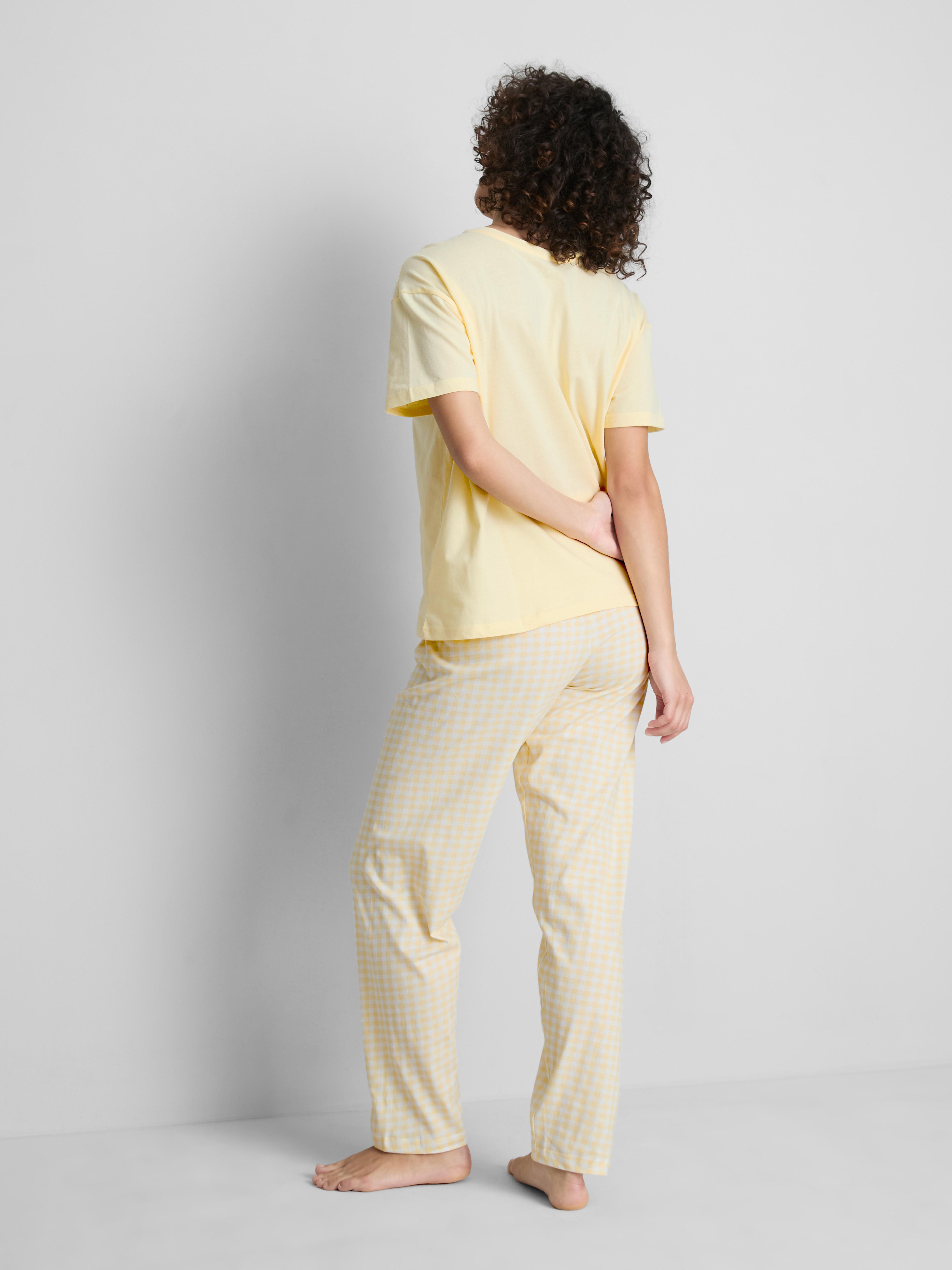 Geruite pyjama van katoen