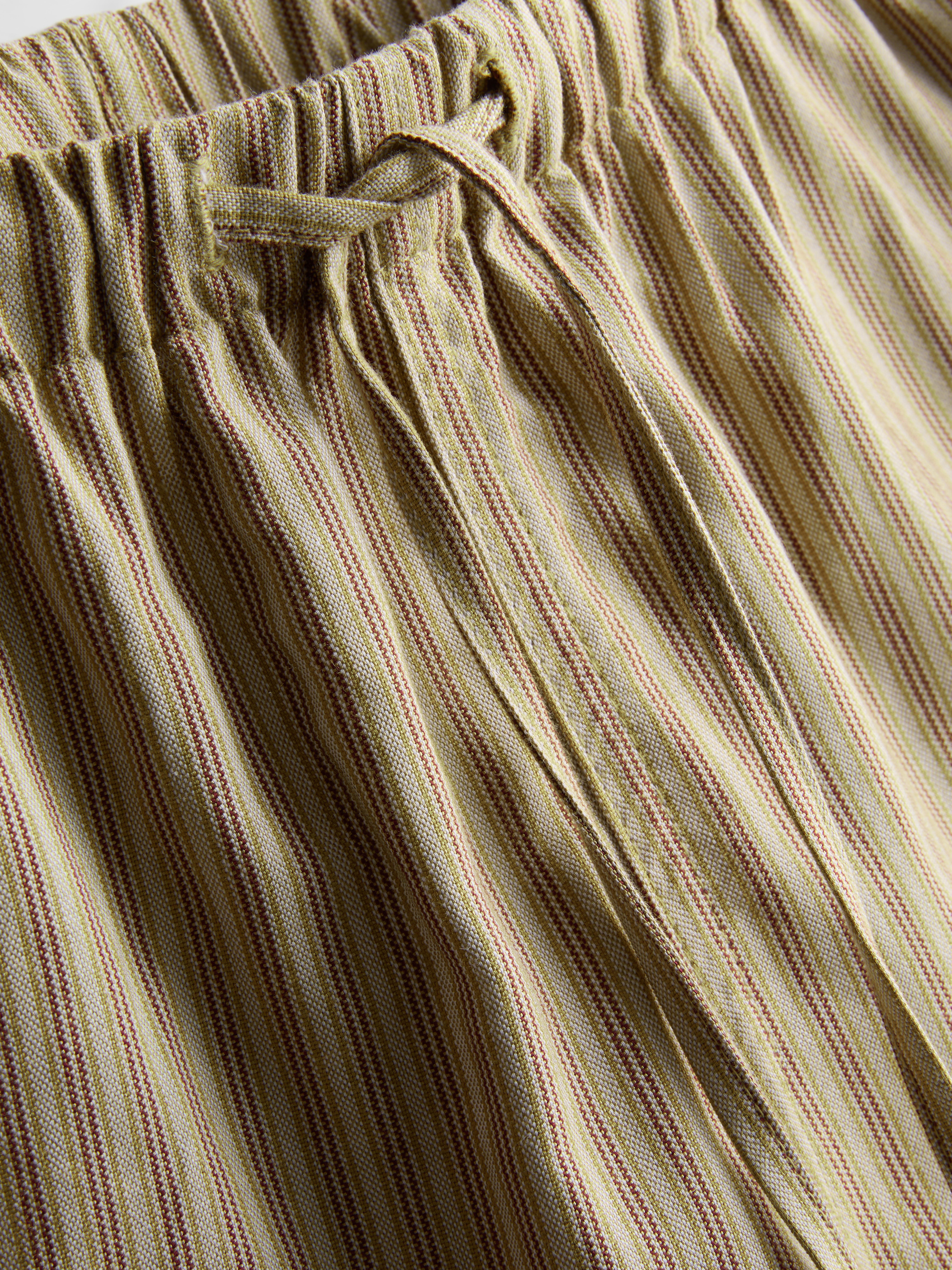 Pantaloncini Oxford a vita alta a righe