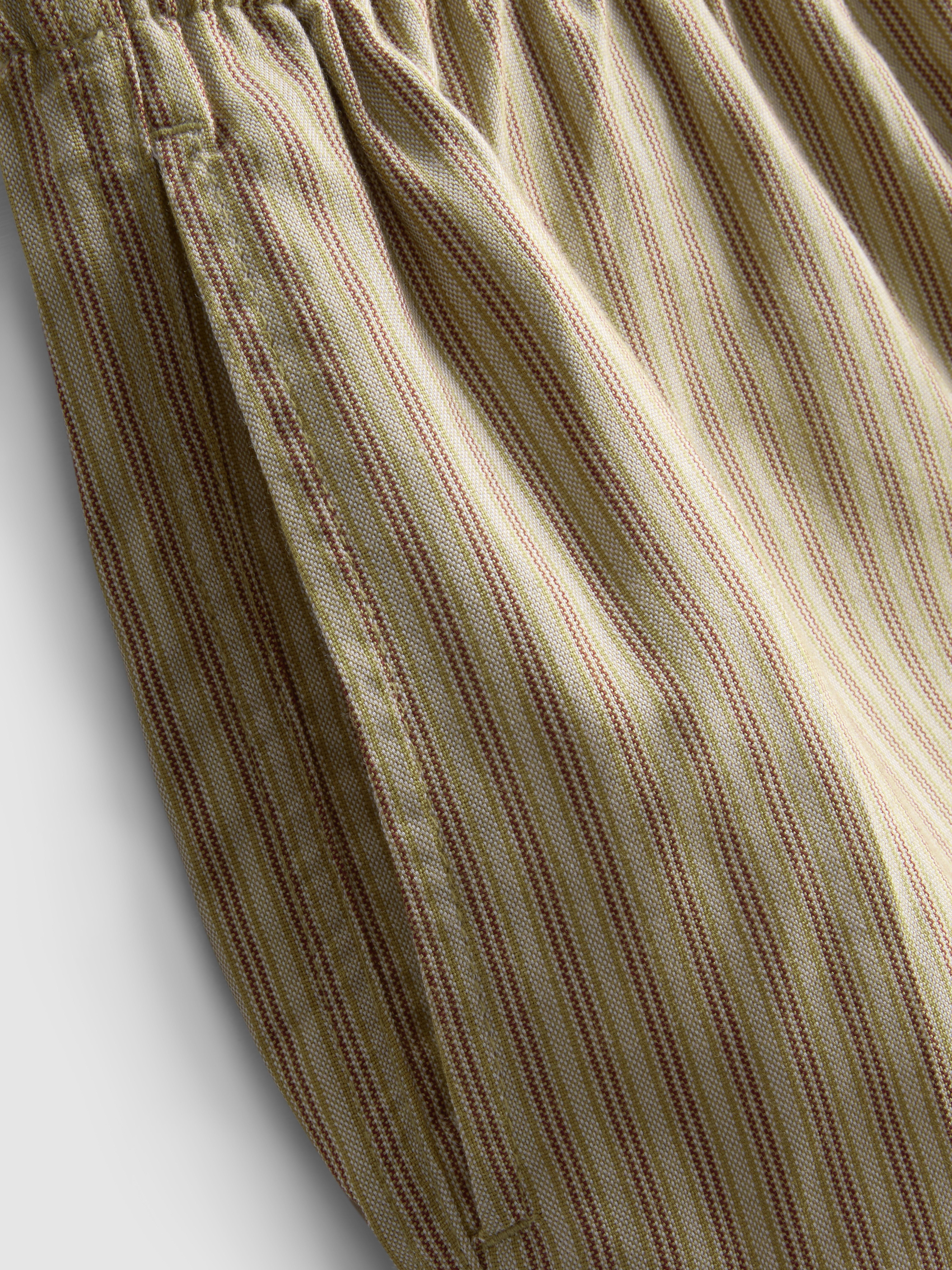 Pantaloncini Oxford a vita alta a righe