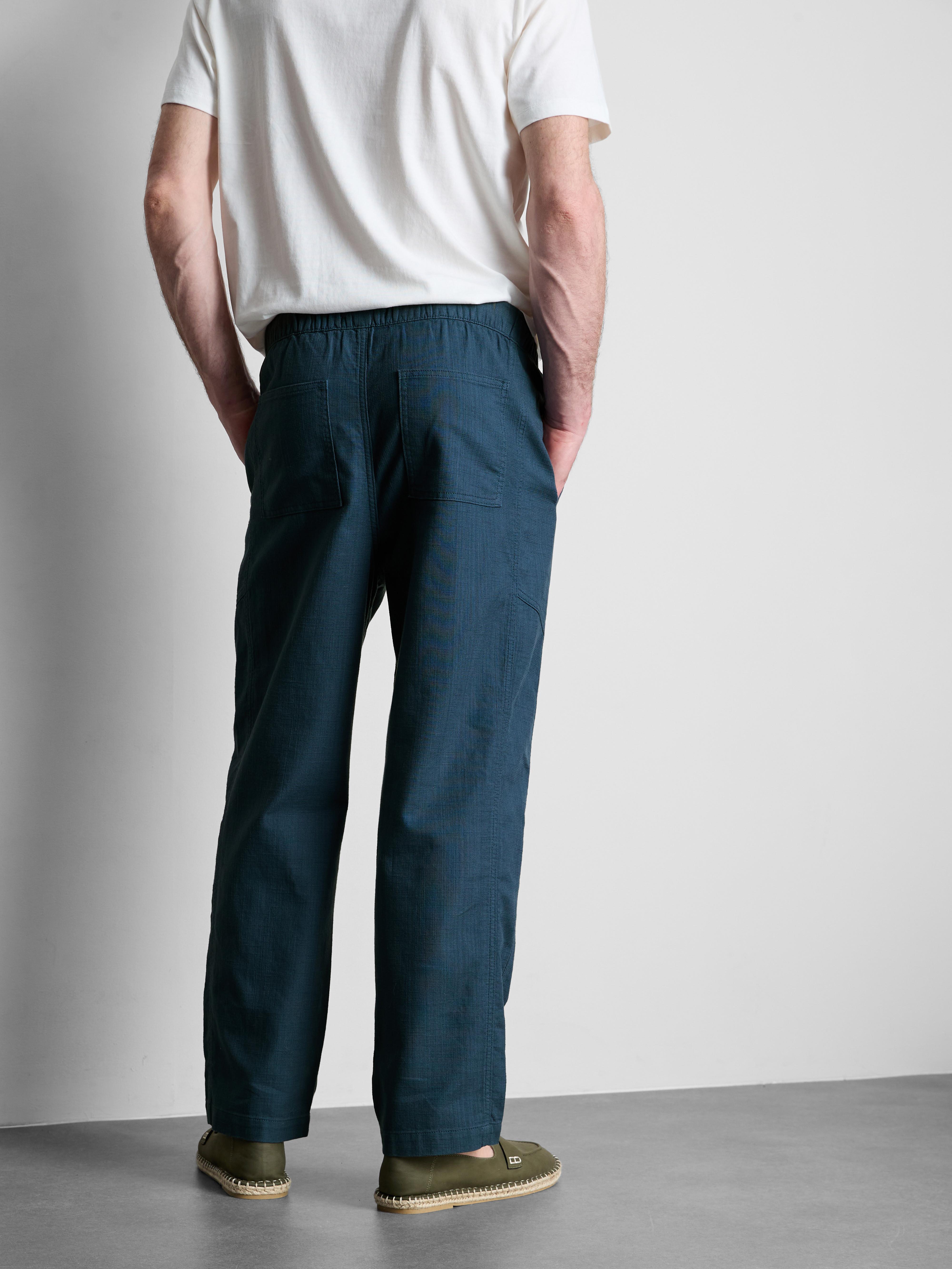 Strukturierte Hose mit Kordelzug