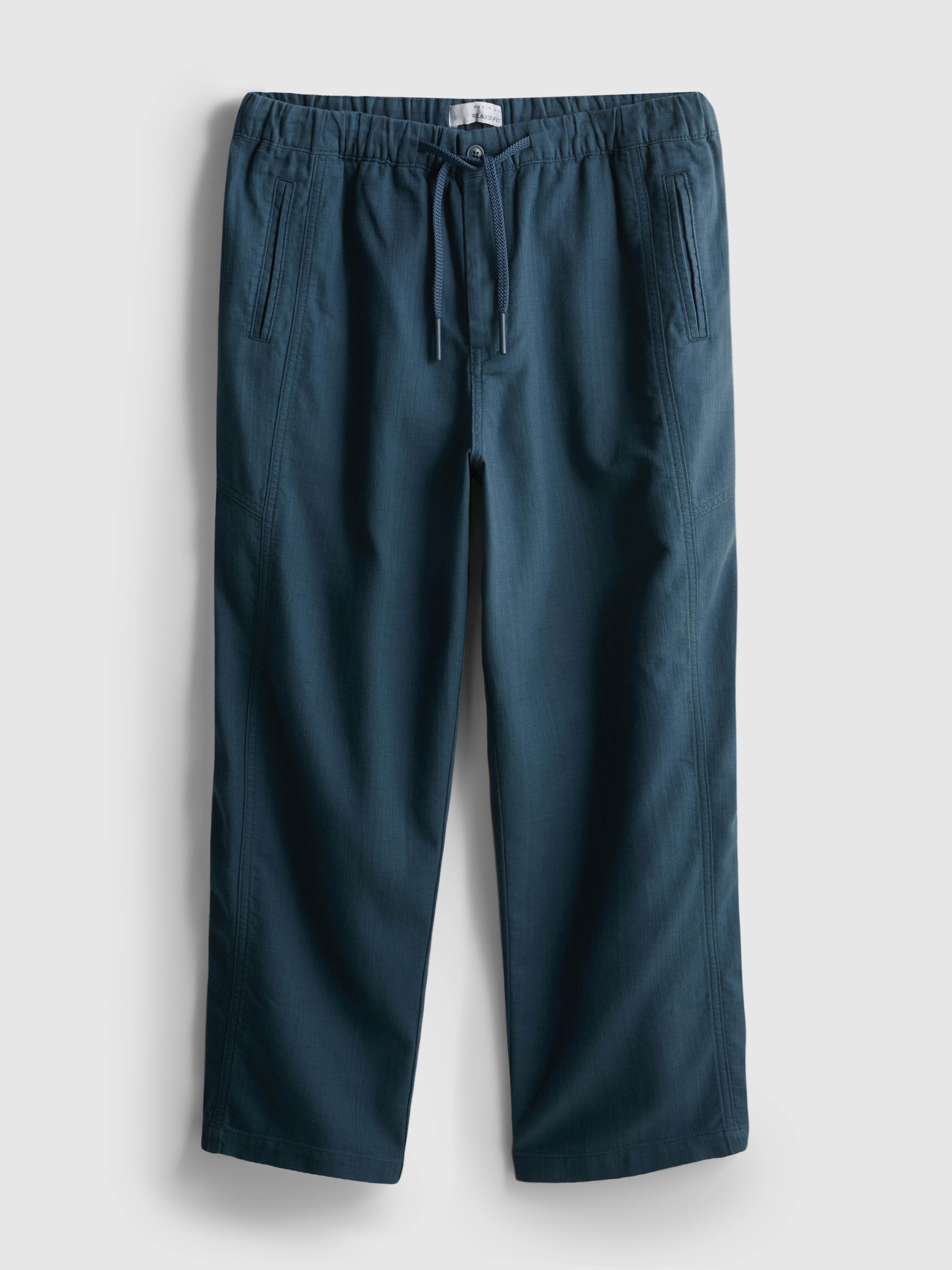 Strukturierte Hose mit Kordelzug