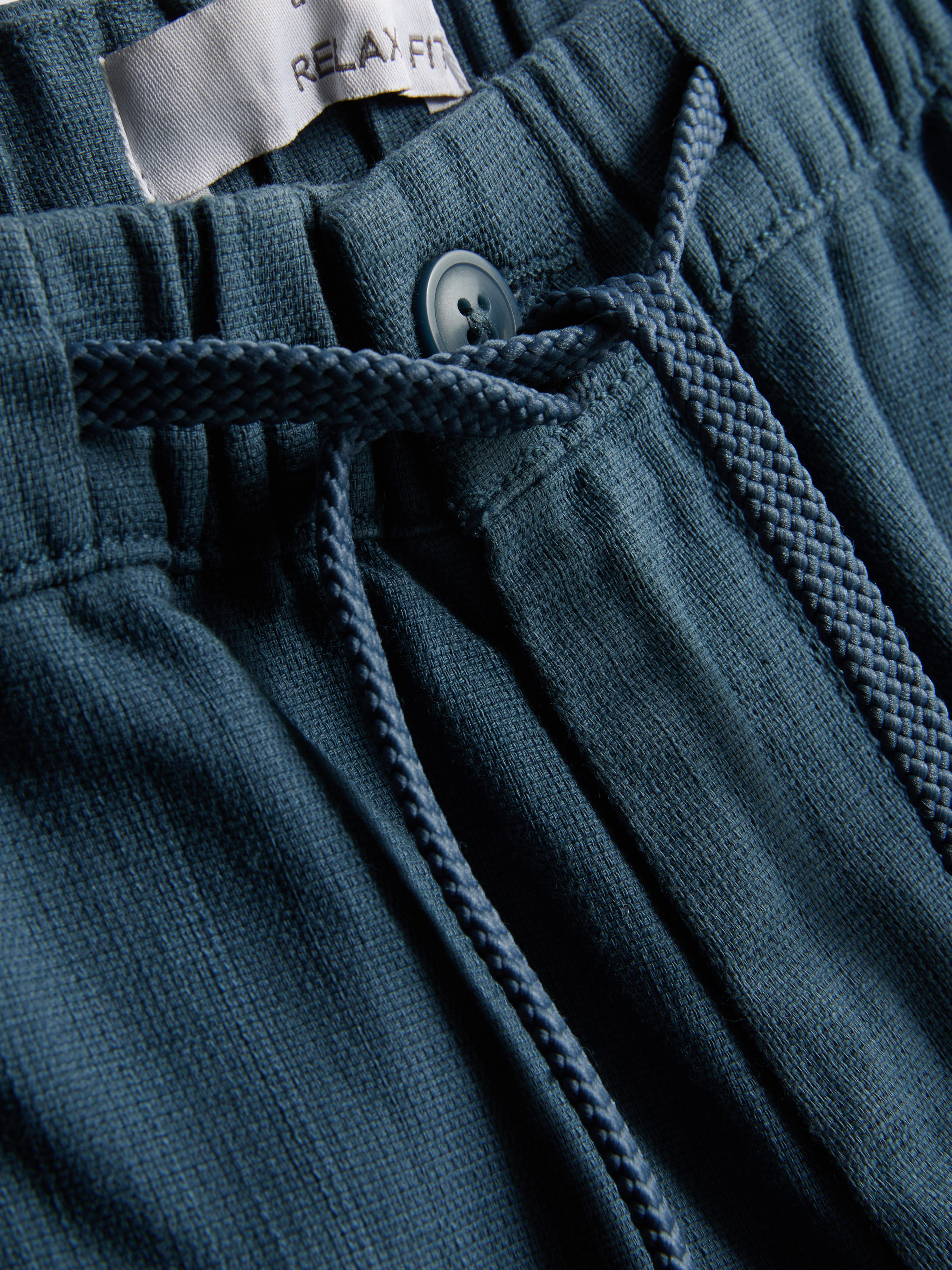 Strukturierte Hose mit Kordelzug