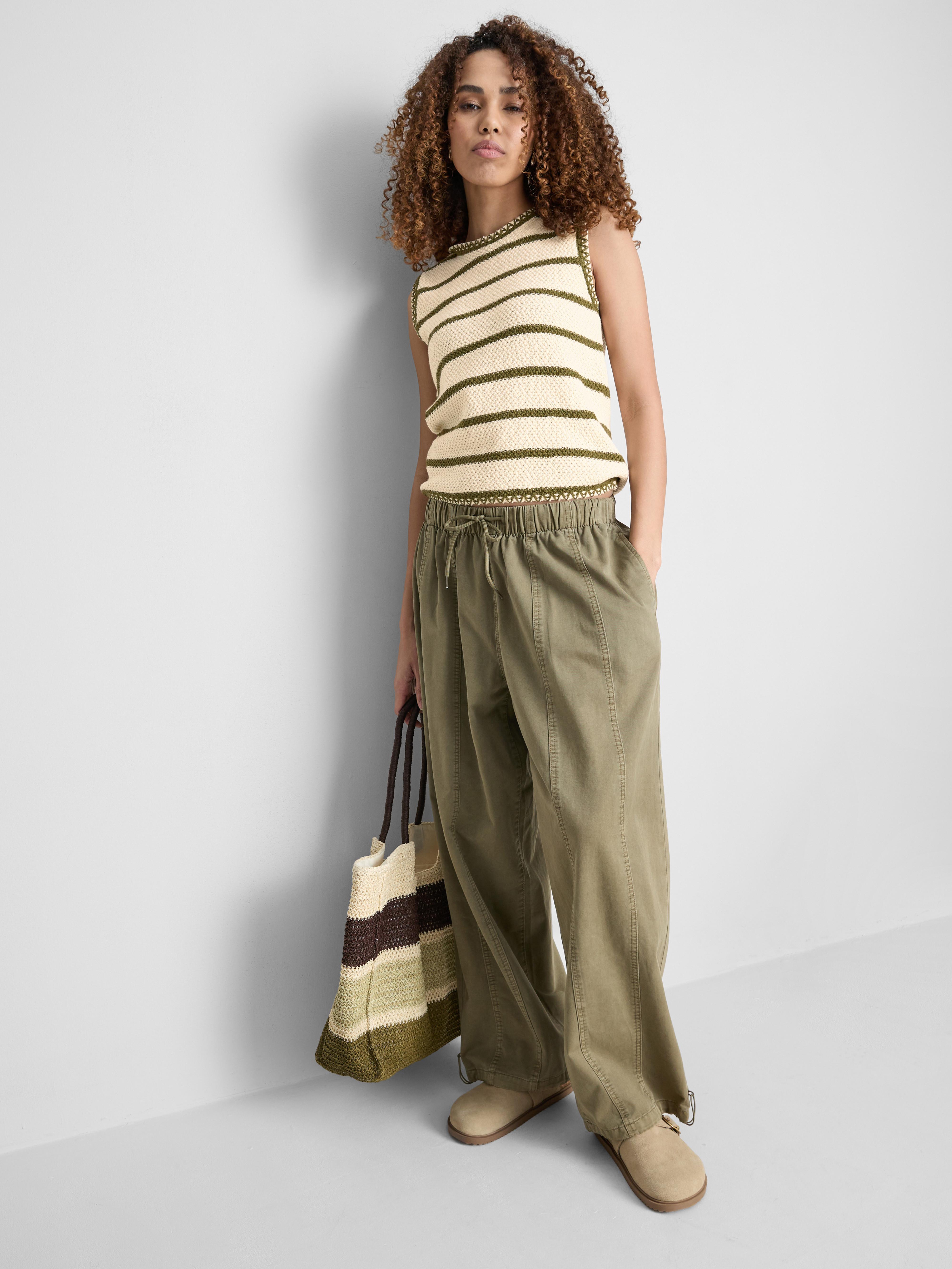 Canotta in maglia di cotone a righe