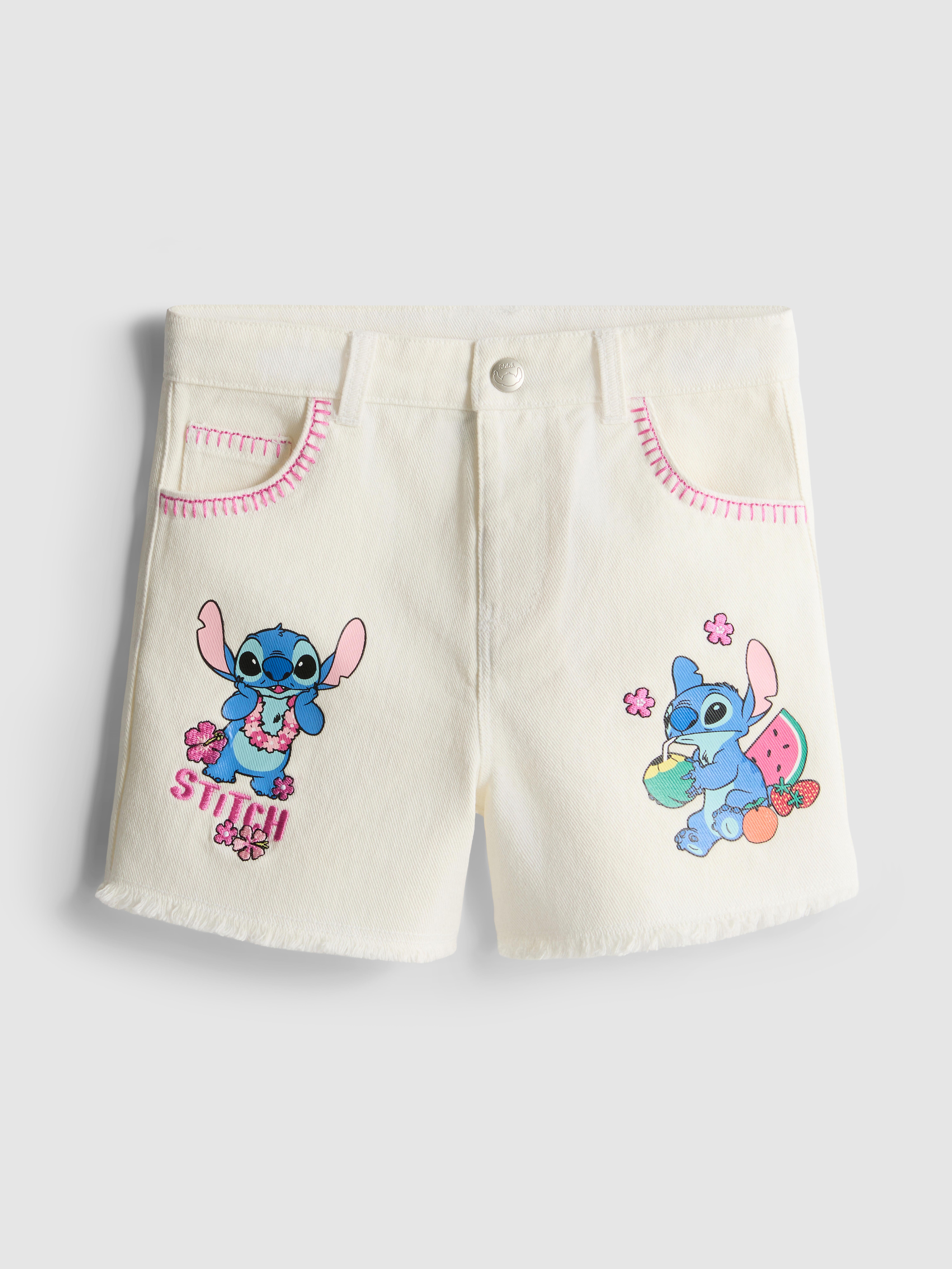 1,5–8 éves | Disney Stitch farmer rövidnadrág kontrasztos szegéllyel